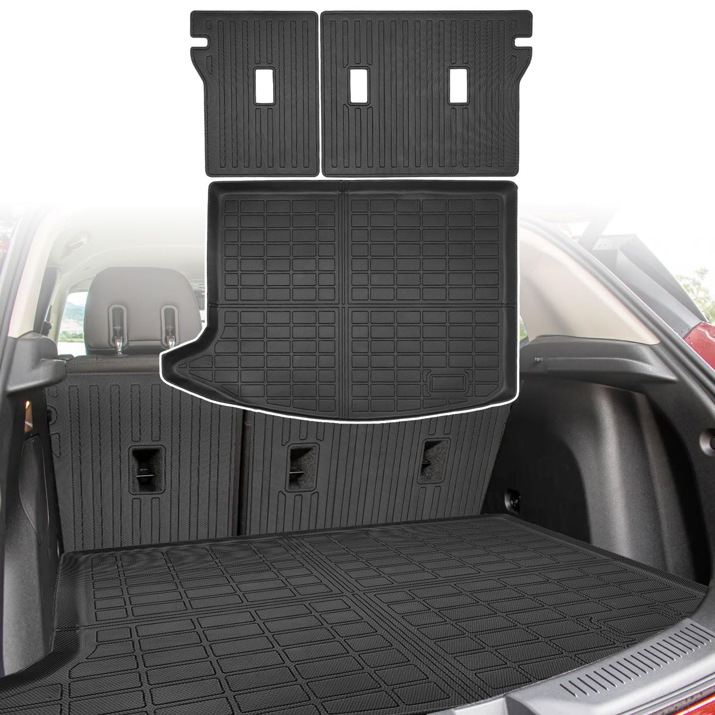 ZQULOYO Cargo Liners Backrest Mat for Buick Encore GX Accessories 2020-2025 2026 with Hook&Loop Rear Trunk Mat Rear Seat Back Cover Protector All Weather Anti-Slip Split Dog Liner