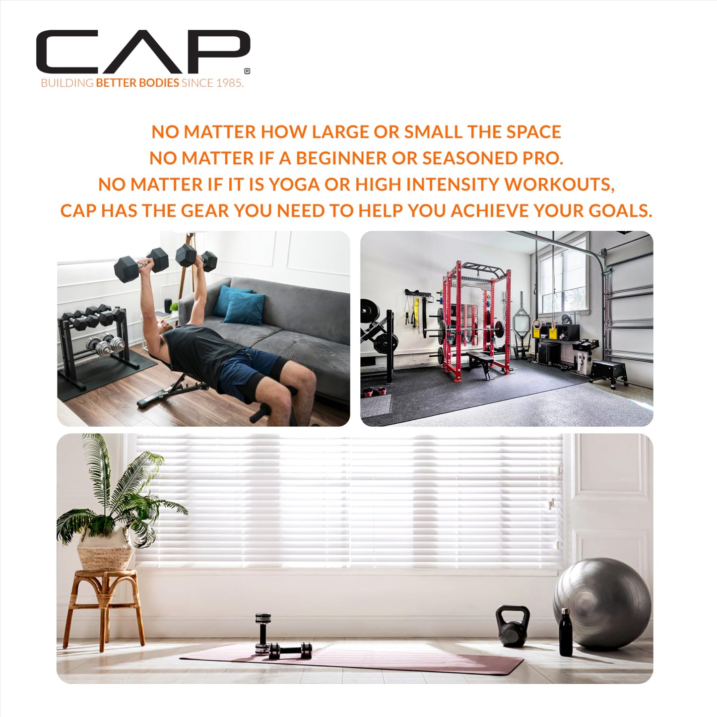 CAP Barbell 55 lb Pair of Adjustable Dumbbells with Full Rotation Chrome Handle