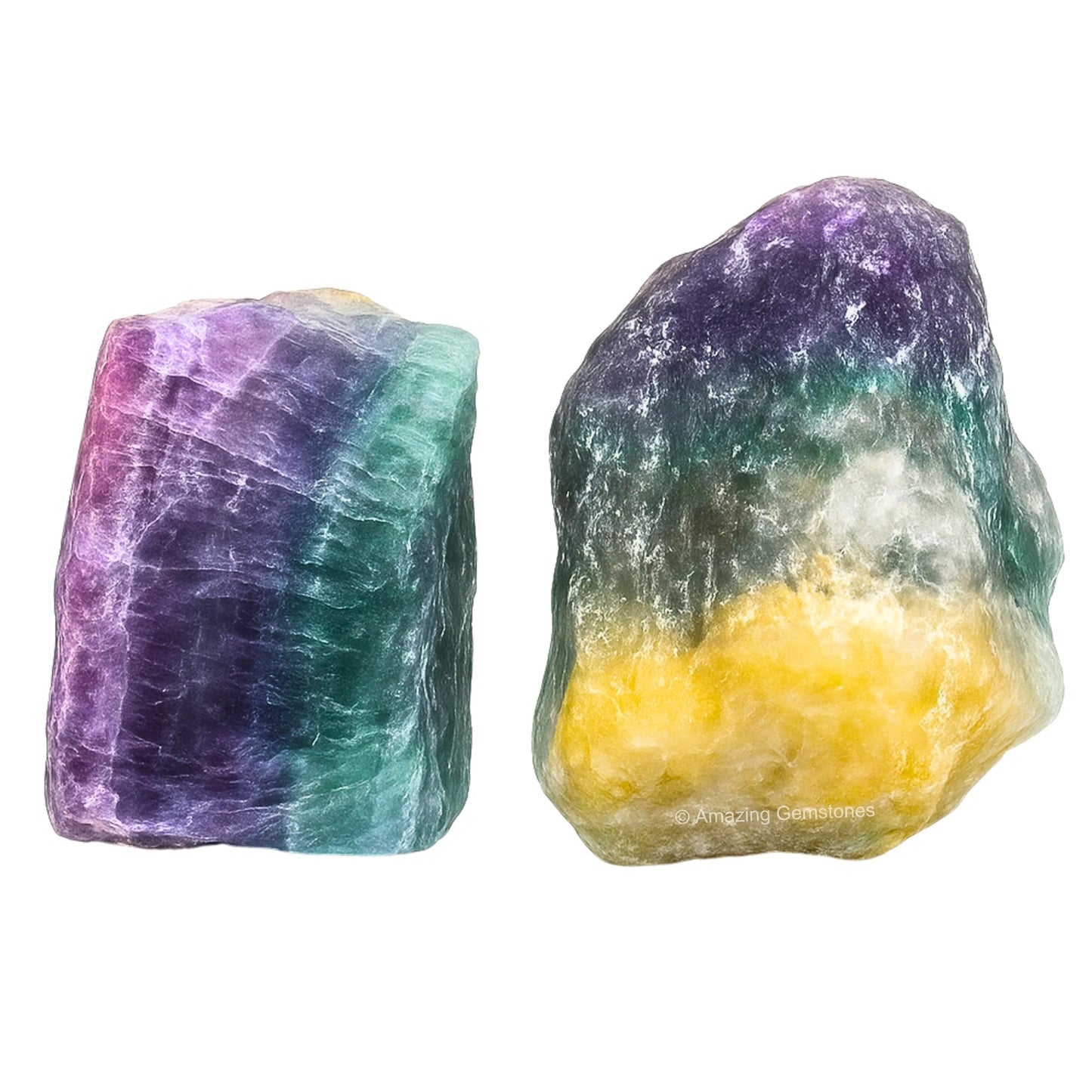 Amazing Gemstone Fluorite Raw Crystals and Healing Stones, Natural Rocks For Tumbling - DIY Raw Stones And Crystals (1 Piece)
