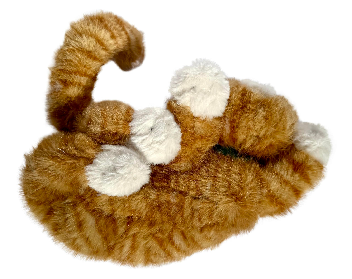 Calmeroos Plush Heartbeat Toy - Calming Anxiety Relief Toys for Puppies and Kittens - Heartbeat in a Soft Comforting Pet Plush for Dogs and Cats (Orange Stripe)