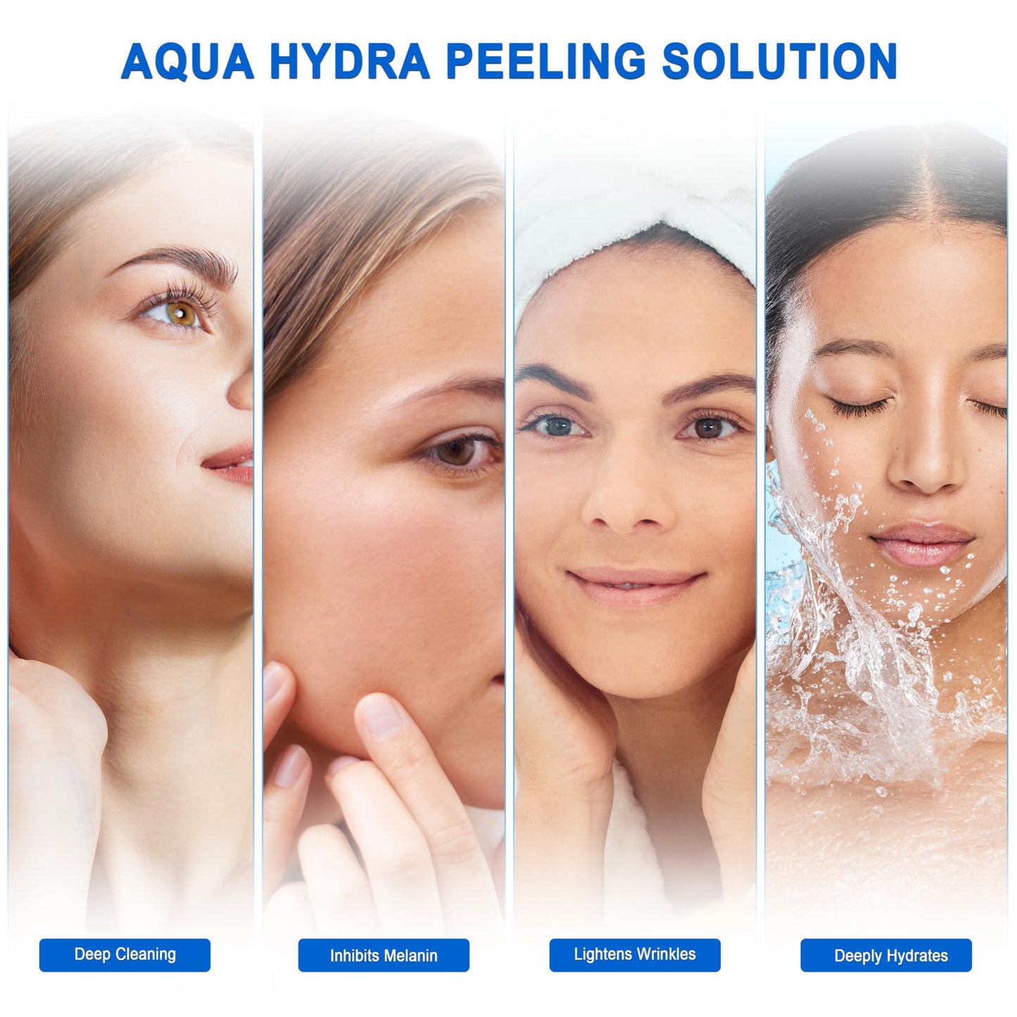 Elitzia 2 Set of Aqua Peeling Solution Facial Dermabrasion Machine Aqua Peel Serum Skin Care AS1 SA2 AO3 for Face Cleansing & Moisturizing 400ml/14.1Fl.oz (Set of 3 Bottles) ETYYS123