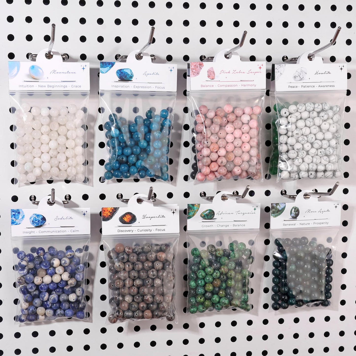 Raicegs 100pcs 8mm African Turquoise Beads Natural Gemstone Beads Round Loose Beads for Jewelry Making DIY Bracelets Necklace
