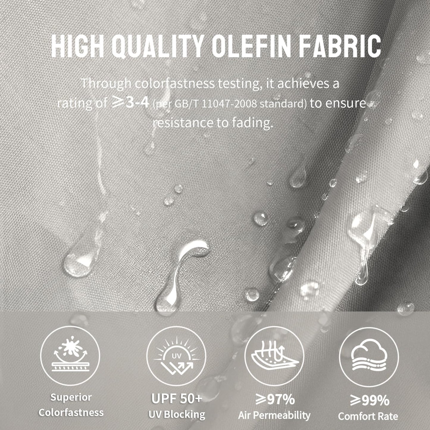 CROWN SHADES 9 Ft Patio Umbrella with Auto-Tilt & Olefin Fabric - Patented 45°Edge Connection Wind Resistant Outdoor Umbrella for Table, Pool, Beach, Effortless Crank System