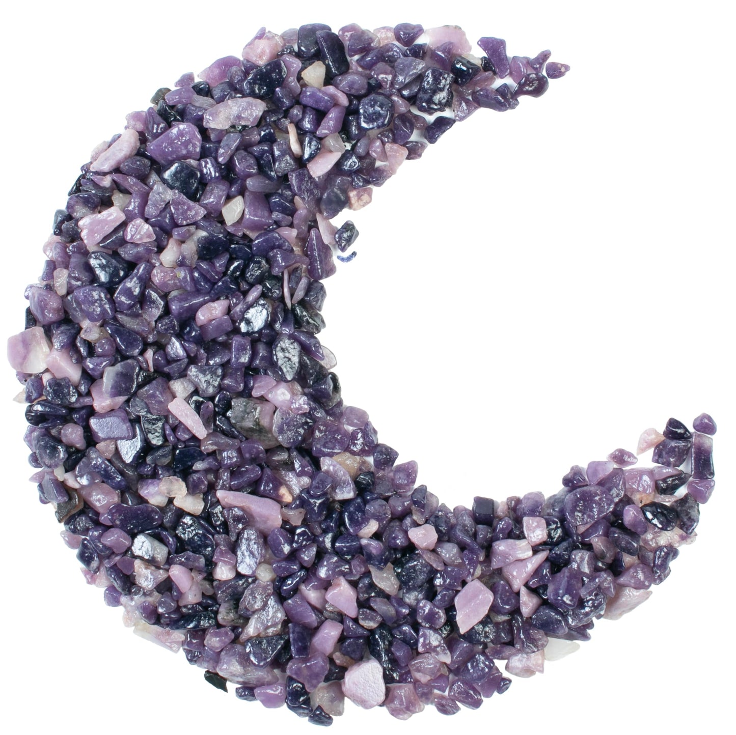 Crocon 1/2 LB Crushed Lepidolite Chips Bulk Stones 1100+ Carats Natural Quartz Pieces Irregular Shape Gemstones for House Warming Gifts New Home and Chakra healing crystals Home Decor gifts for women