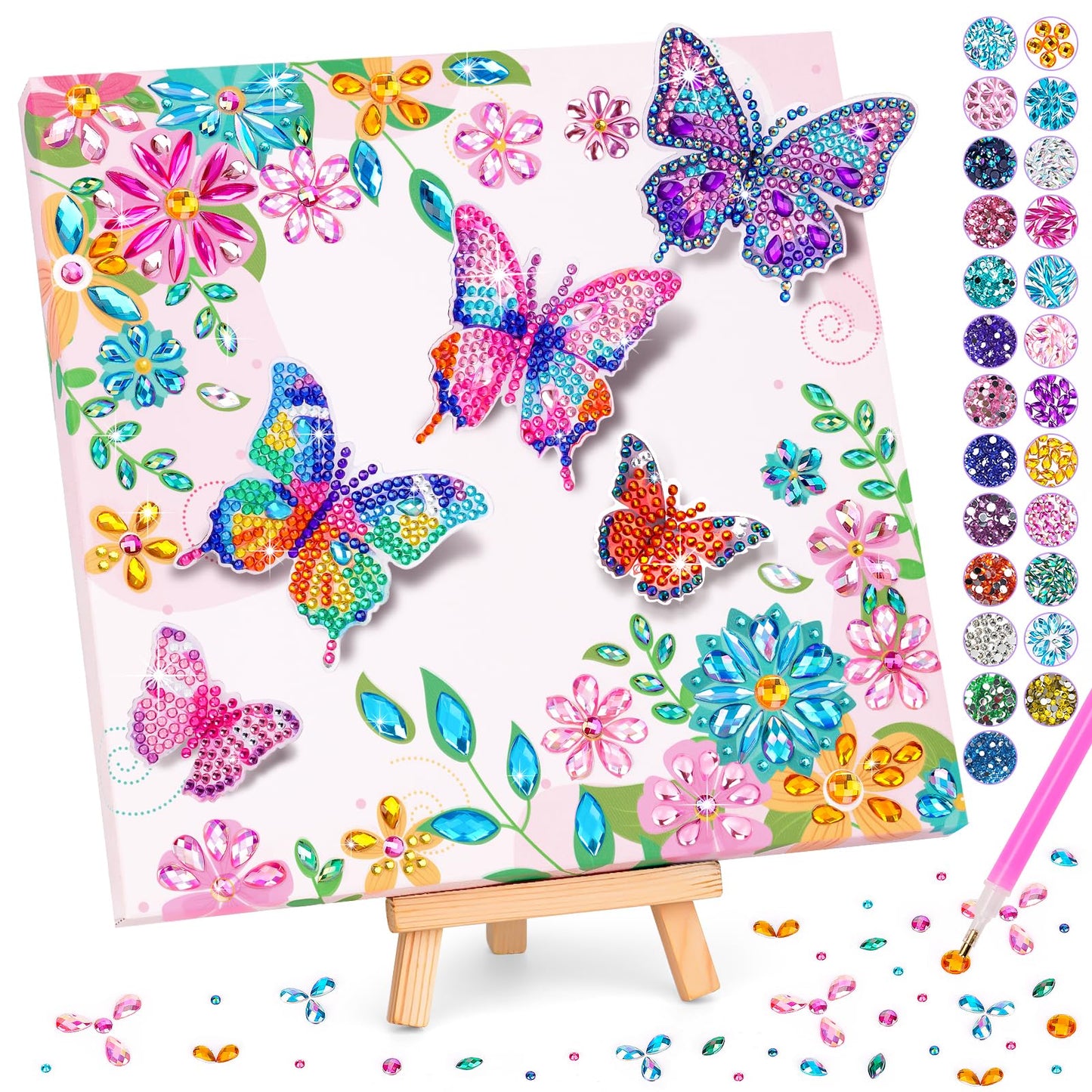 Craft Kits for Kids Ages 8-12, Diamond Art Kits for Kids, Gifts for 6-8-10 Year Old Girls, Fun Arts and Crafts Gifts Toy for Girl Activities Gem Art Kit, Best Birthday Gift for Girl Adult Room Decor