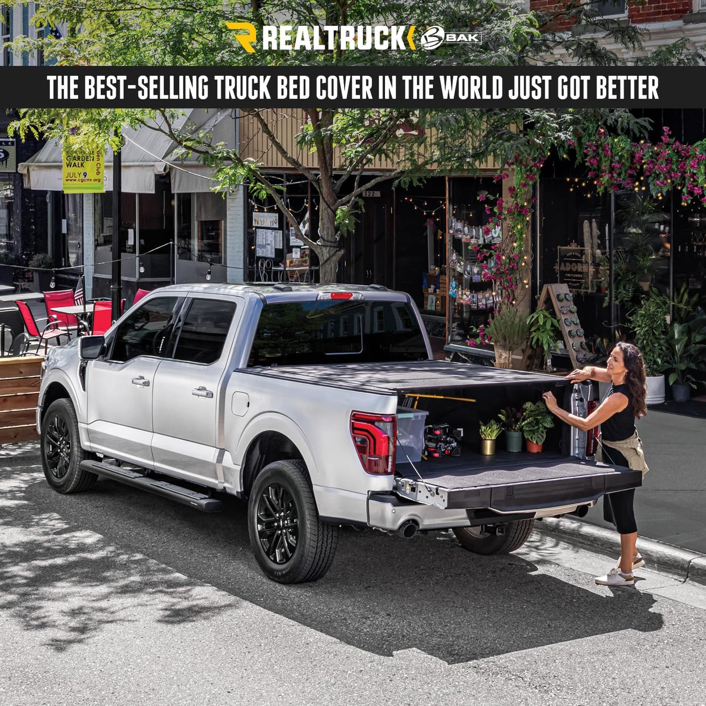 RealTruck BAK BAKFlip MX4 Hard Folding Truck Bed Tonneau Cover | 448426 | Fits 2016-2023 Toyota Tacoma w/OE Track System 5' 1" Bed (60.5")