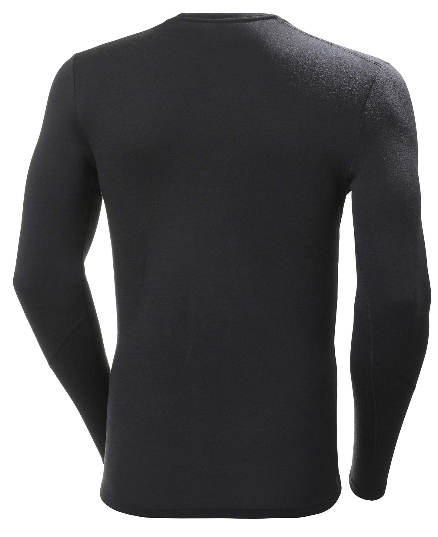 Helly-Hansen LIFA Merino Midweight Crew Base Layer for Men - Warm & Breathable, Ideal for Winter Sports & Outdoor Activities, 990 Black - 2XL