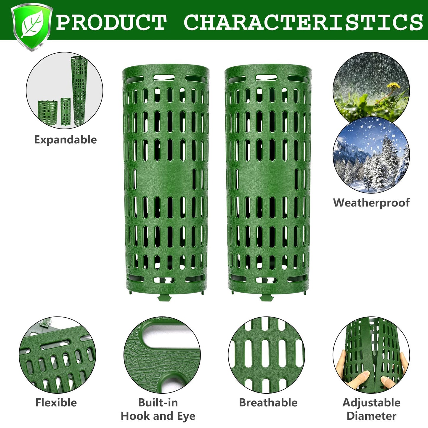 YGAOHF 7 Pack Tree Trunk Protector Guard, Expandable Tree Wraps to Protect Bark, Heavy Duty Tree Protectors from Deer, Tree Guards Trunk Protecter Trimmers, Mowers, Animals Saplings Fruit Trees