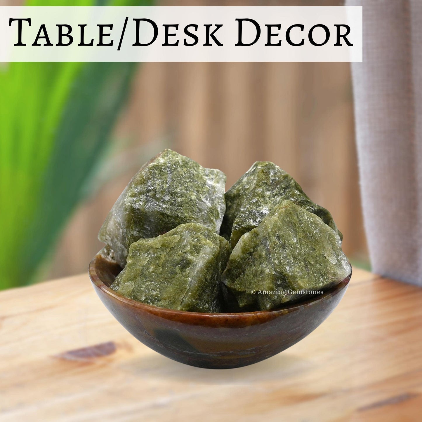 Amazing Gemstone 2 Pieces Vesuvianite Raw Crystals and Healing Stones, Natural Rocks for Tumbling and DIY Raw Stones and Crystals