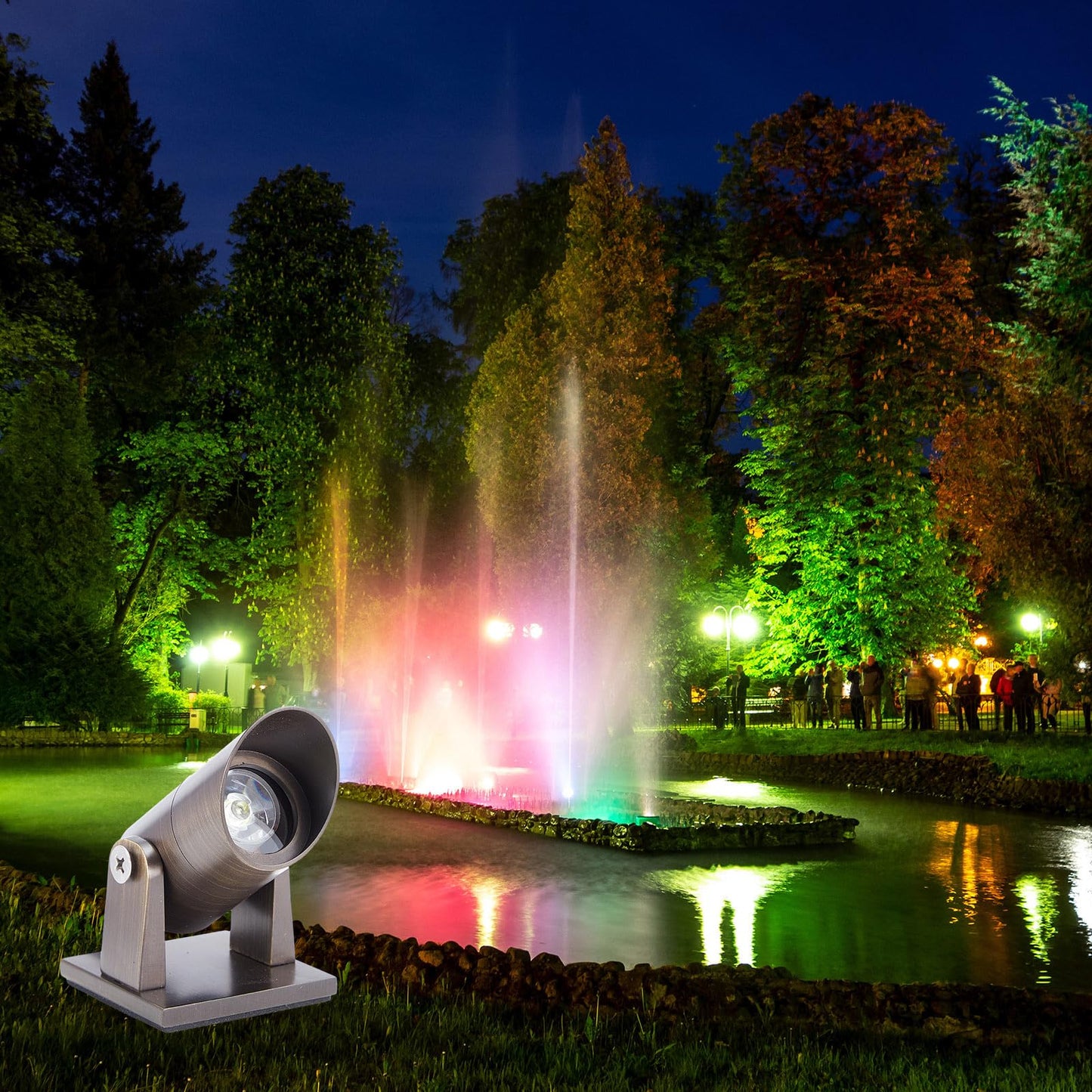 Rossesay 6 Pack Waterproof Brass Underwater Light Ip65 Pond Lights LED Submersible Pool Fountain for Swimming Home Garden Patio Pond Fountain Waterfall Landscape Rockery