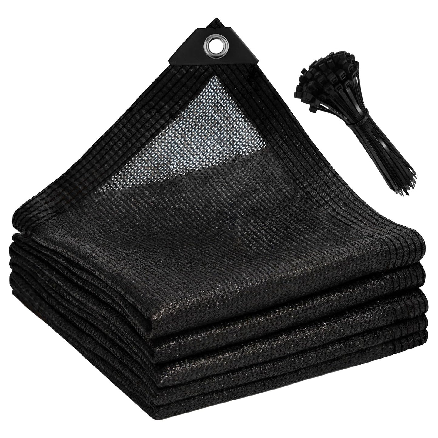 Vandham 90% Sun Shade Cloth for Garden, 8 * 13FT Heavy Duty Shade Tarp with Grommets & Reinforced Edges - UV Resistant Sunblock Net for Patio, Backyard, Greenhouse, Kennel, Pergola, Black