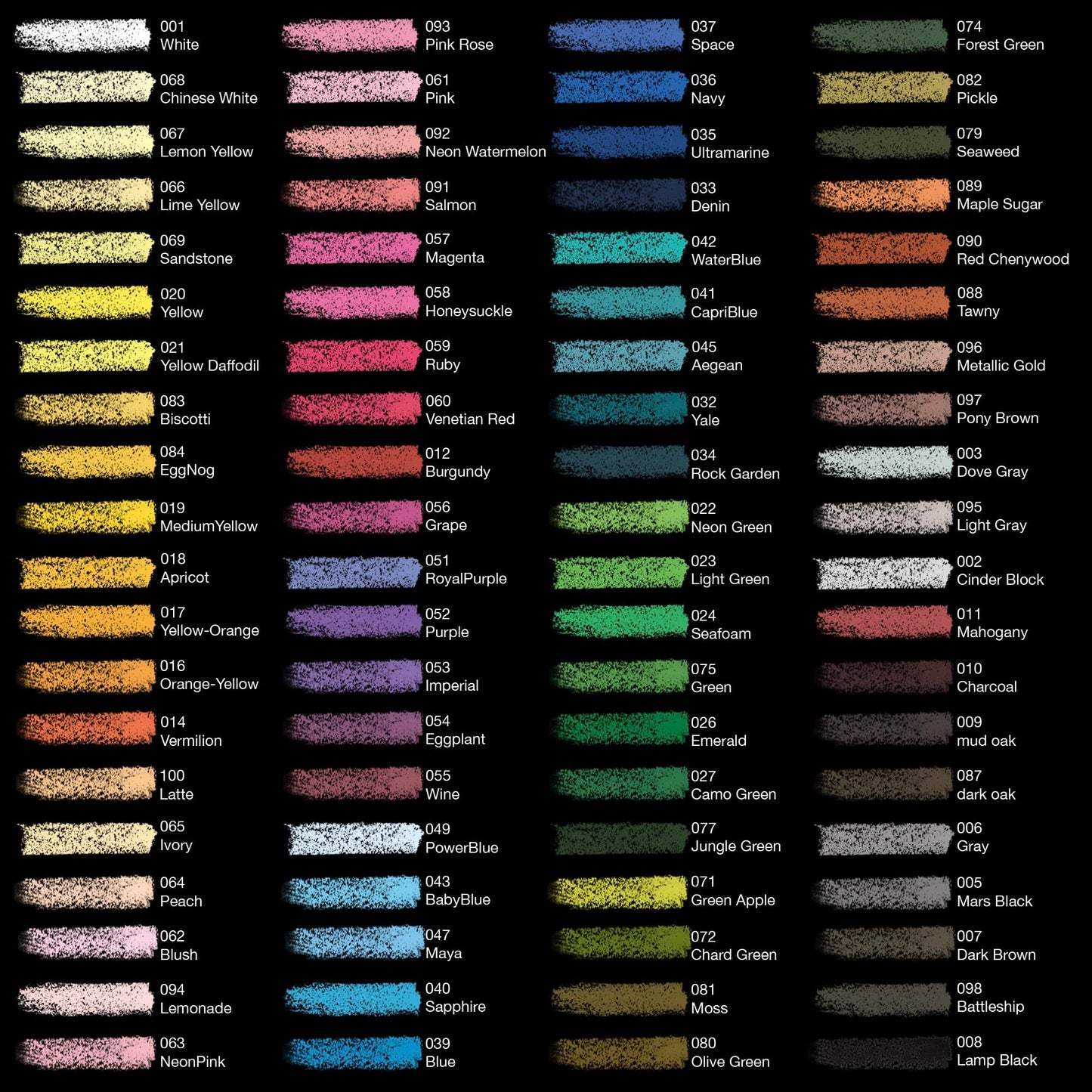 COLOUR BLOCK Soft Pastels for Artists - 80 Colors Square Chalk Soft Pastels Art Set in CARBON Box - Vibrant Pigments Art Kit for Painting, Drawing, Sketching, Hobbyist.