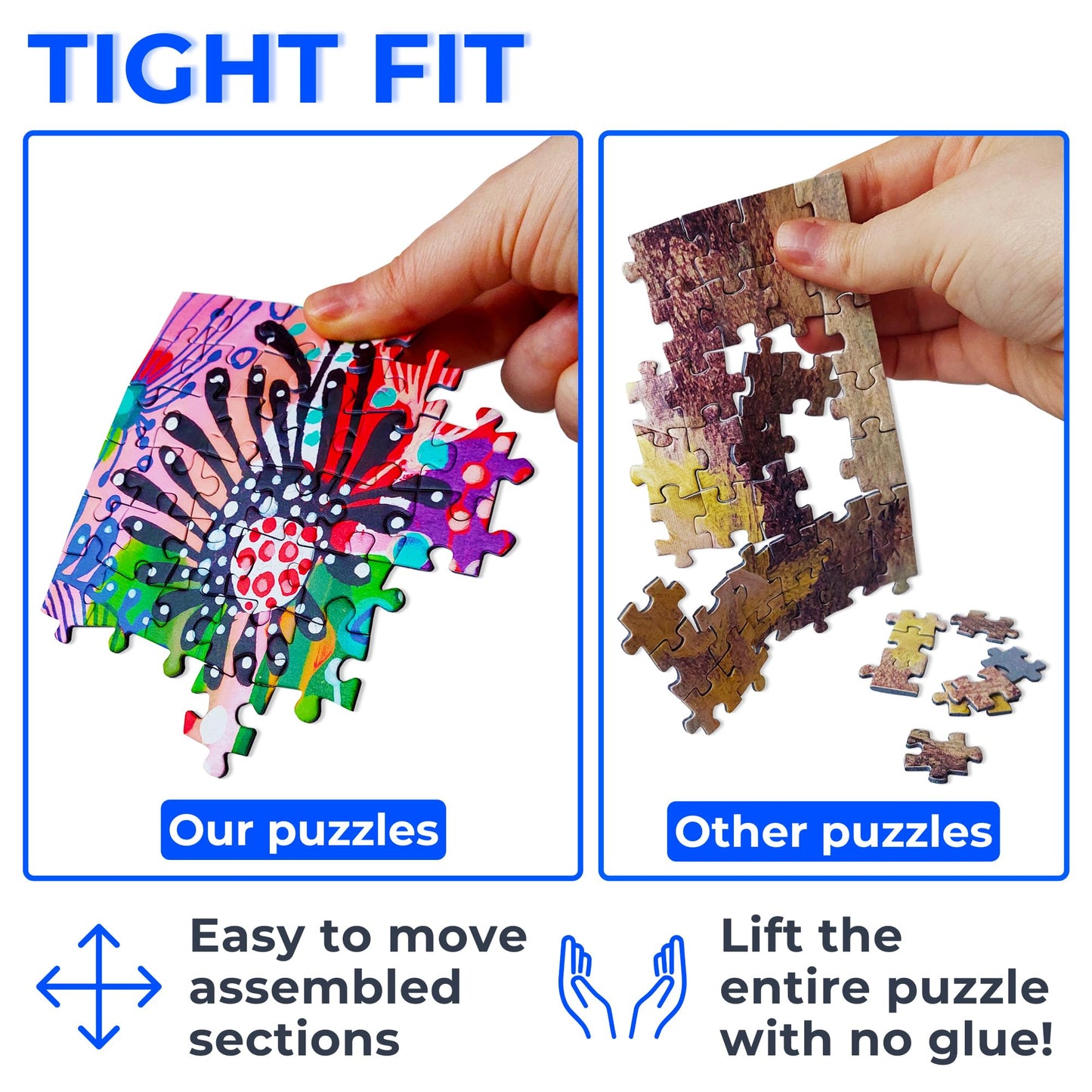 1000 Piece Jigsaw Puzzle for Adults - Colorful Flowers in the Rain Garden, Matte Anti-Glare, Unique-Shape Pieces, Sturdy 2mm Board, Frame-Worthy 27x19 in Gift for Women | Enjoy Complete-Set Guarantee