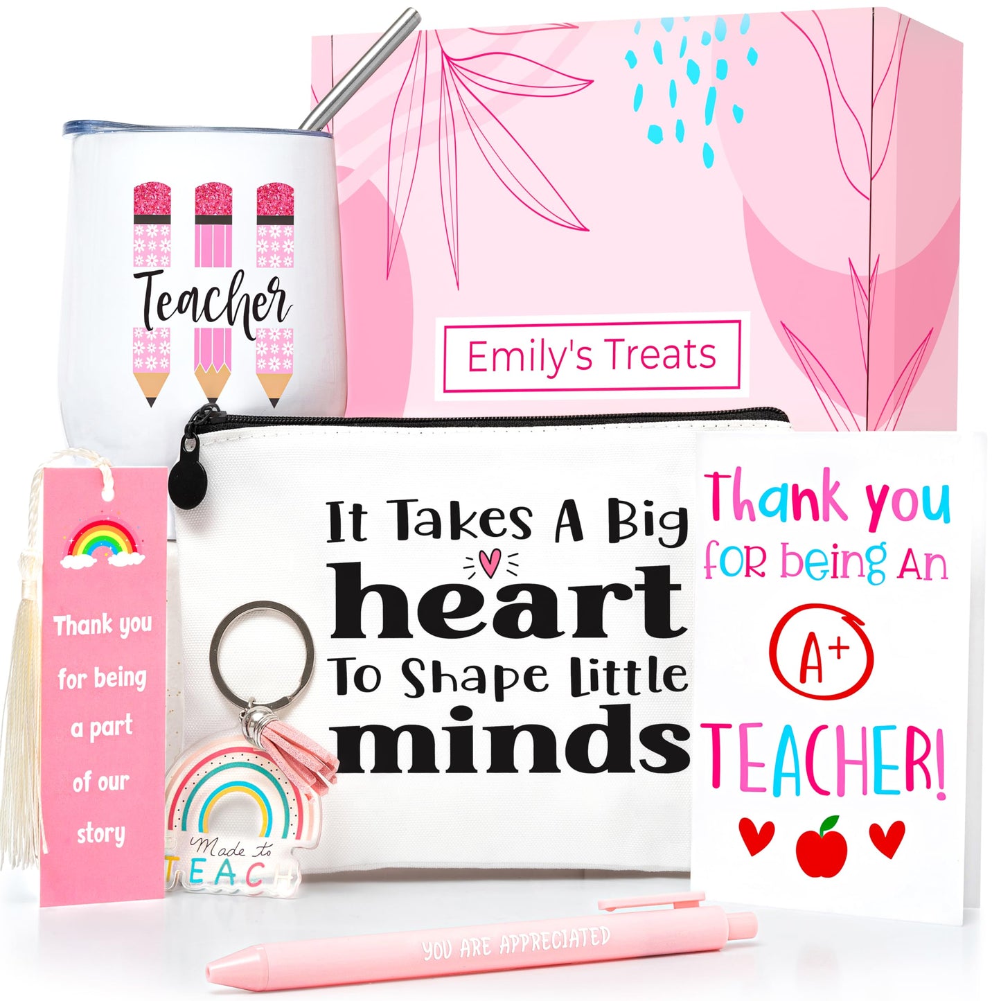 Beautiful Teacher Gifts For Women - 6 Pcs Teacher Gift Box, Teacher Christmas Gifts, Teacher Appreciation Gifts, Gifts For Teacher Birthday, Best Teacher Gift Basket