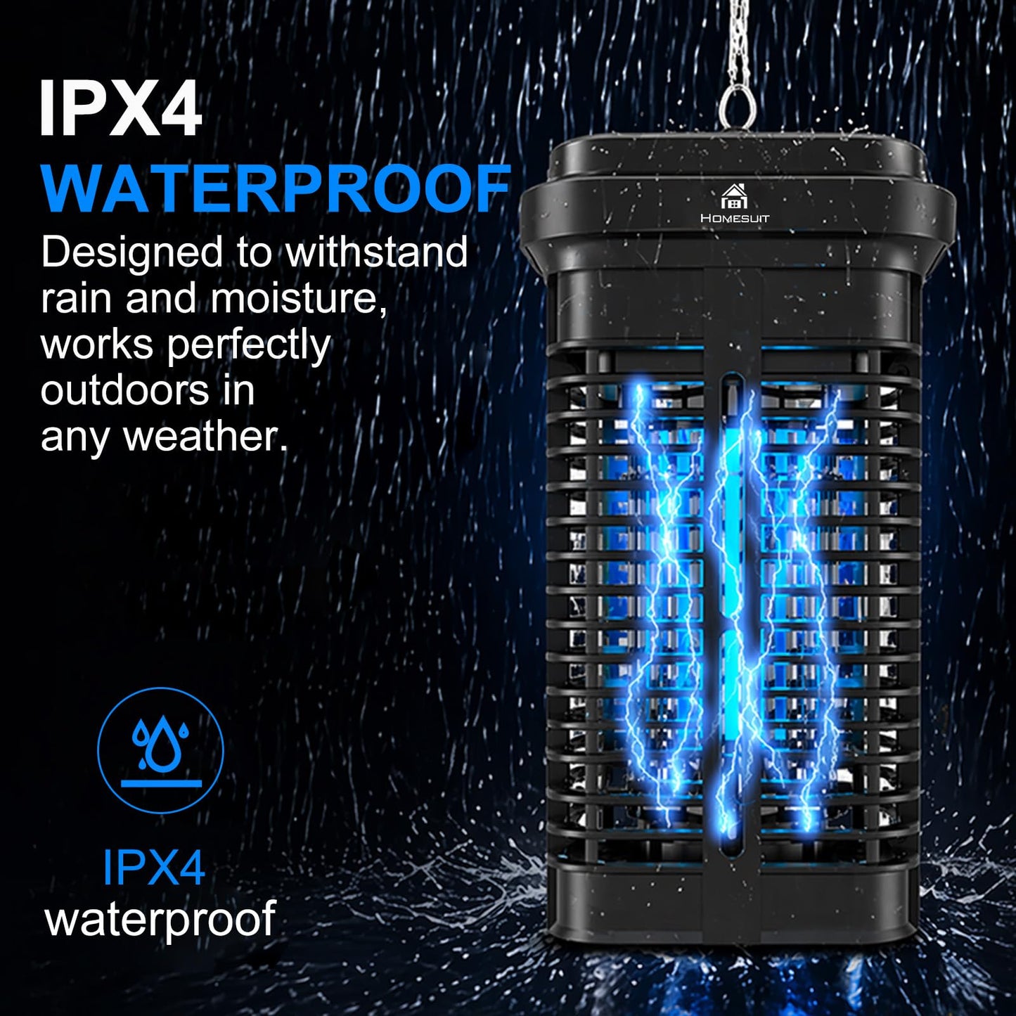 Homesuit Bug Zapper Outdoor 20W, High Powered 4000V Electric Mosquito Zapper with Switch, Waterproof Bug Zappers, Electronic Mosquito Killer, Mosquito Trap for Home Backyard Patio