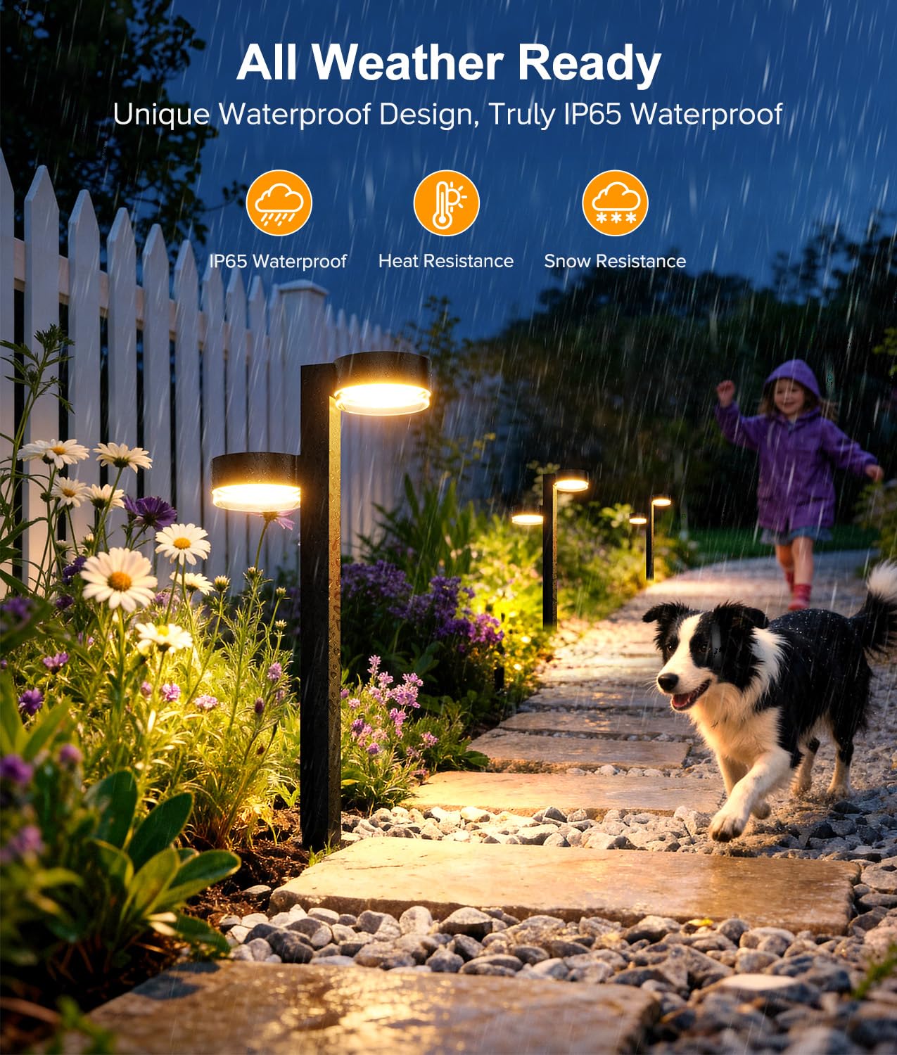 TuyLuxe Brighter Solar Pathway Lights Outdoor, 6 Pack Dual-Head Solar Lights Outdoor Waterproof with 12 Head & 24 LED, Solar Powered Garden Light for Yard Path Walkway Driveway Sidewalk