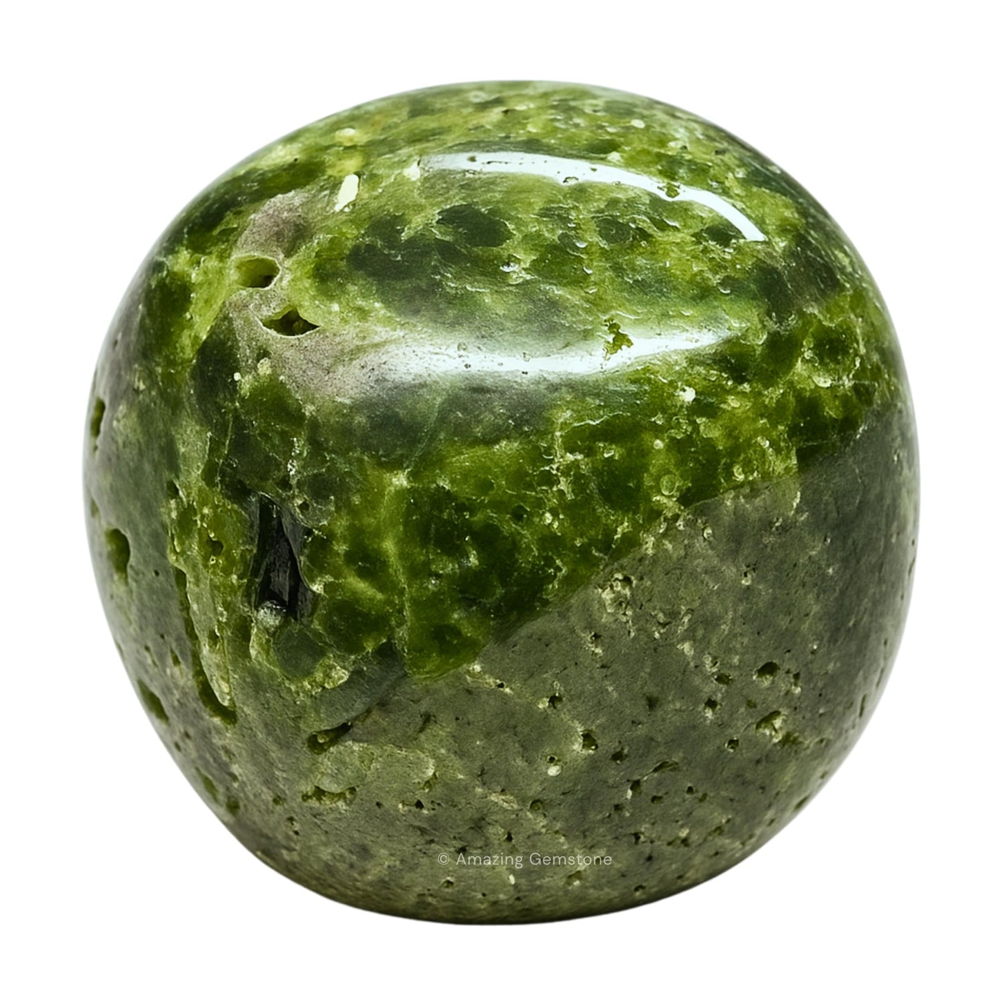 Amazing Gemstone Green Tourmaline with Matrix Crystal Tumbled Stones Polished Rocks - Natural Gem Stones for Healing - DIY Crystals for Protection (1 Piece)