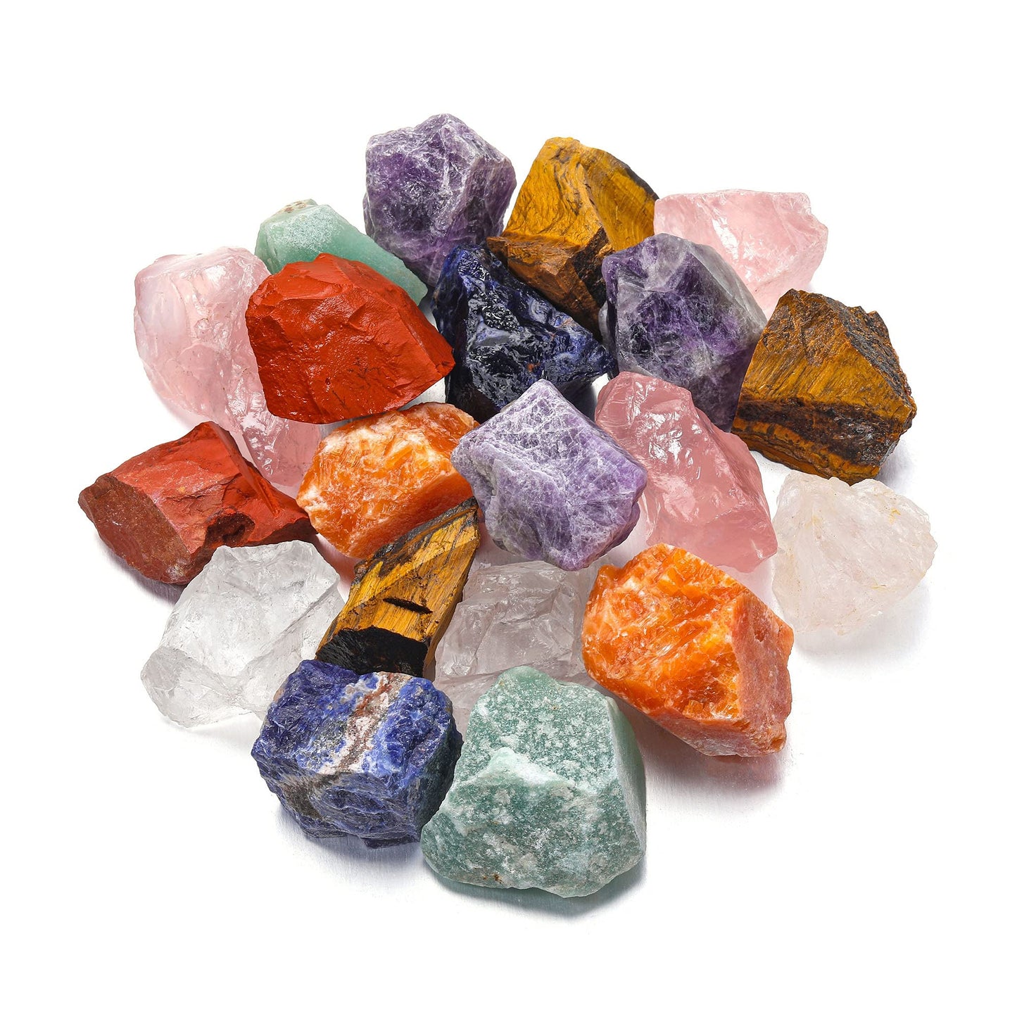 Top Plaza Bulk Labradorite Healing Crystals Rough Stones - Large 1" Natural Raw Stones Crystal for Reiki Healing, Wicca, Witchcraft, Tumbling, Cabbing, Fountain Rocks, Decoration, Polishing 0.5lb