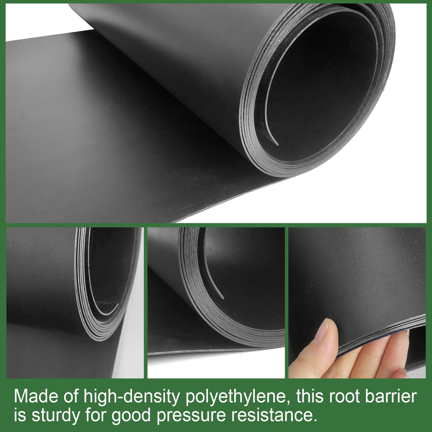Joewuzun Tree Root Barrier 24in x 15ft x 60mil Root Barrier Grass Weed Barrier Bamboo Barrier Garden Edging for Landscape Edging Blocks