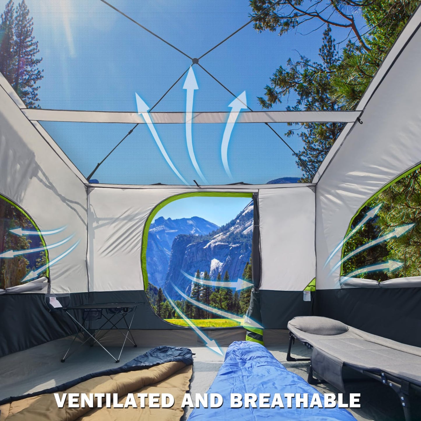 UNP Camping Canopy - Inner Tent - Side Tents - SUV Camping Cube for 10' x 10' Pop Up Canopies (Canopy Pole/Shelter NOT Included) (Dark Blue-Inner Tent)