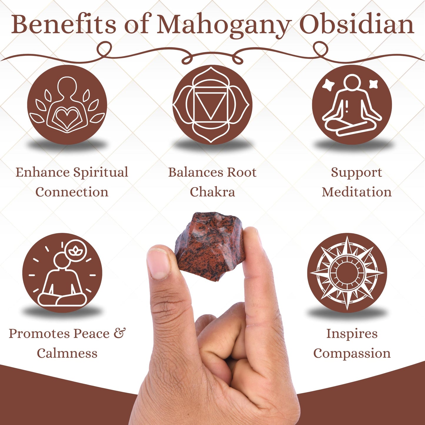 ANAYA AGATE Mahogany Obsidian 2 Pcs Raw Crystals Rough Gemstones w/Authenticity Card, Velvet Pouch - Large 1.25–2.0" Raw Stones for Tumbling, Cabbing, Polishing, Cutting Natural Healing Crystals for Home Decor, DIY Stones