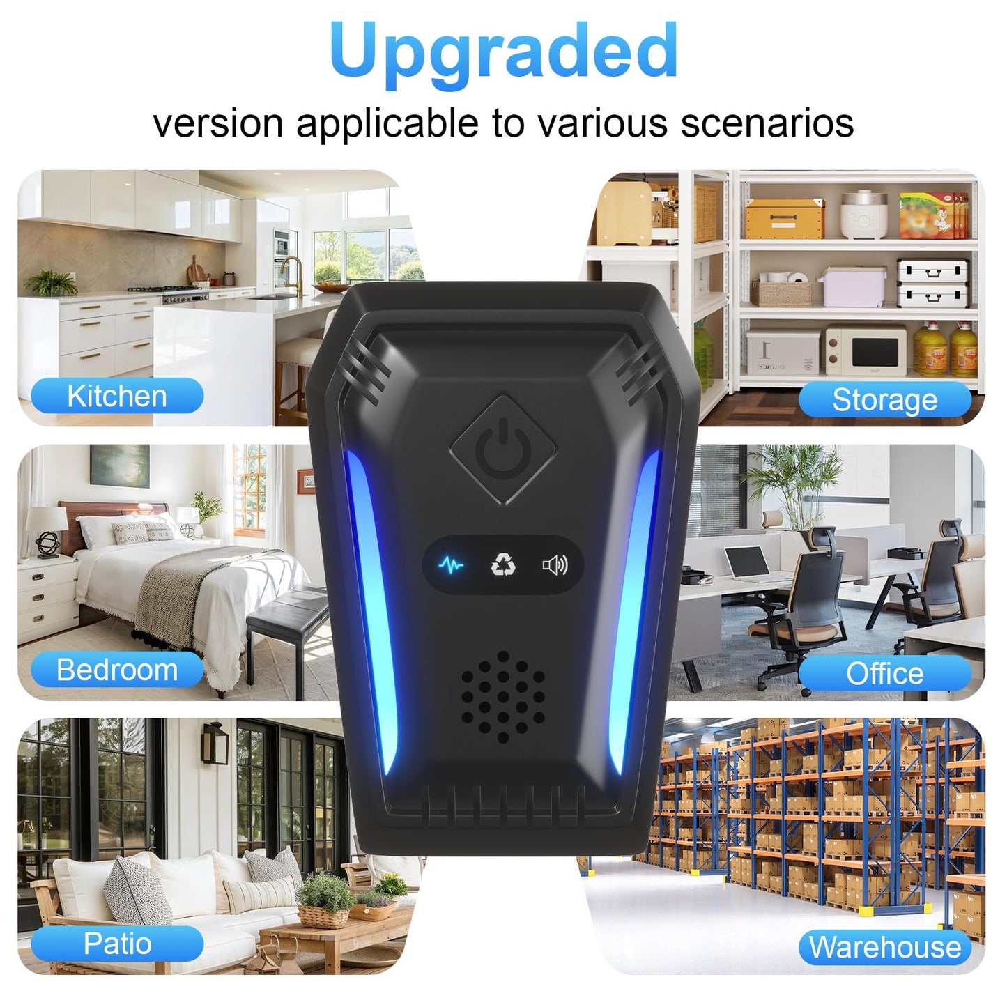 2026 Upgraded Ultrasonic Pest Repeller Indoor Plug-in, 2-Pack Electronic Rodent Deterrent with 3 Modes, Effective Mouse Deterrent that Works for Home, Mice, Rat, Spider, Roach, Stink Bug, Mosquito