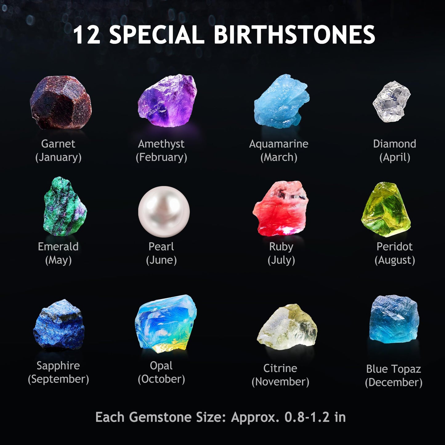 Japace Earth Science Kits for Kids Age 4-6-8-12-14, Birthstone Gemstone Dig Kit, Geology Kit with Break Your Own Geodes, Crystal Growing Experiment, Rock Mining Kit Birthday Gifts Toys for Boys Girls