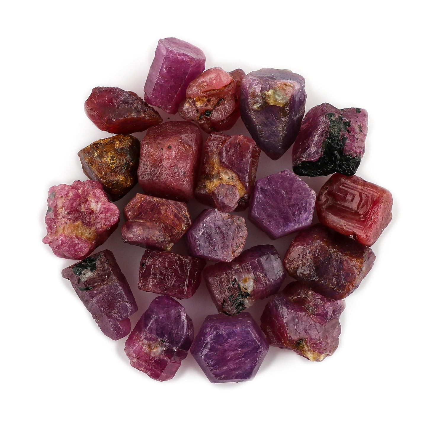 Gemkora 50 carats Raw Ruby Rough Gemstone, Natural Crystals, Healing Stones, Wholesale Bulk Lot, Jewelry Making Stones Supply, Stone, 15 to 20mm, 2 to 3 pcs
