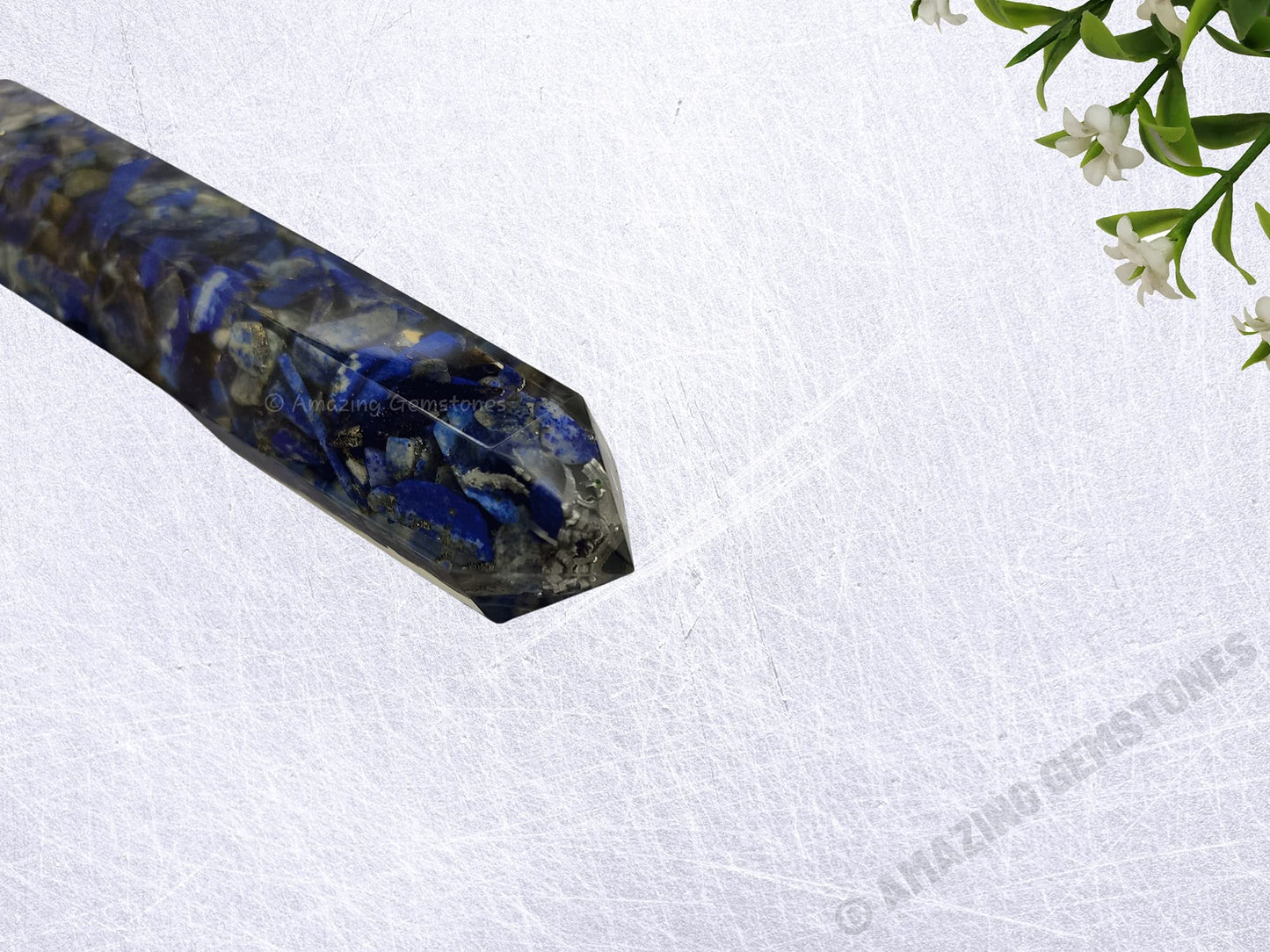 Amazing Gemstone Lapis Lazuli Crystal Orgone Towers ~ Natural Healing Crystal Point Obelisk for Reiki Healing and Crystal Grid (4.5 to 5 Inch, Pack of 1)