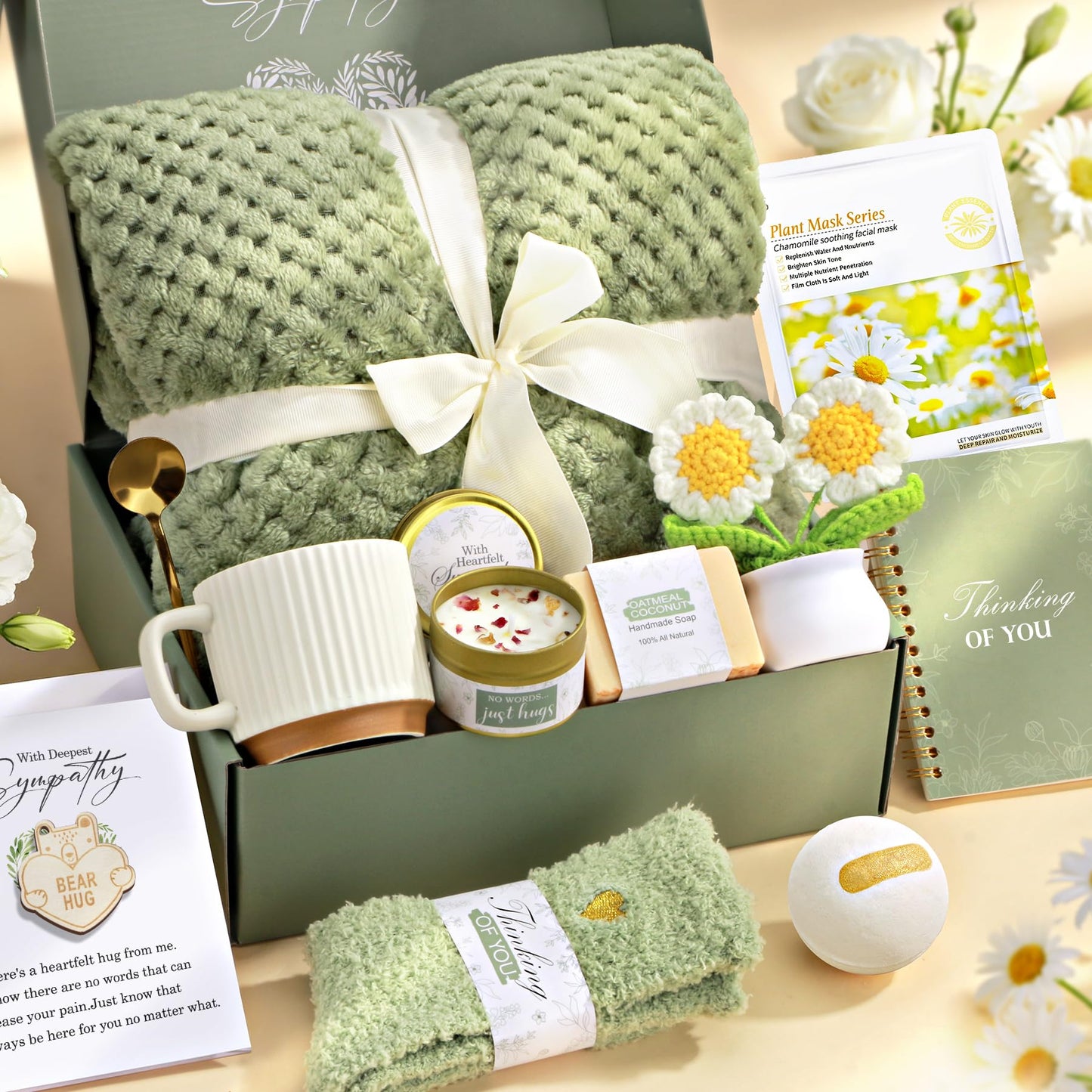 Sympathy Gift Baskets Sympathy Gifts for Loss of Loved One Mother Father Husband Mom Dad, Memorial Condolences Grief Bereavement Gifts Ideas for Loss, Miscarriage Gift Mothers Women Care Package