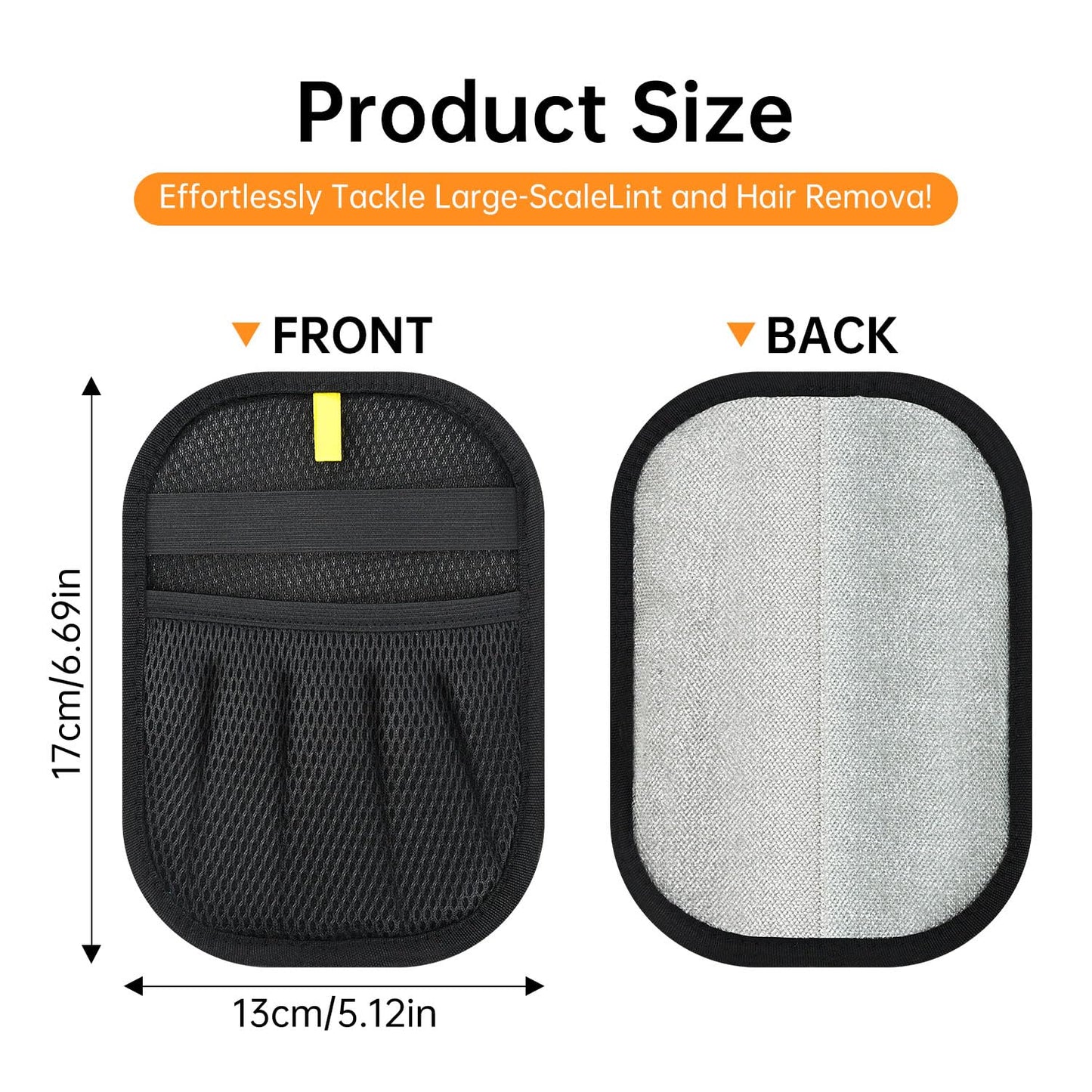 INABULETWO Static Pet Hair Remover Gloves, Reusable Electrostatic Pet Cat Dog Hair Removal Grooming Gloves Brush Tool for Couch, Furniture, Carpet, Car Seat (1 Pack Finger Style)