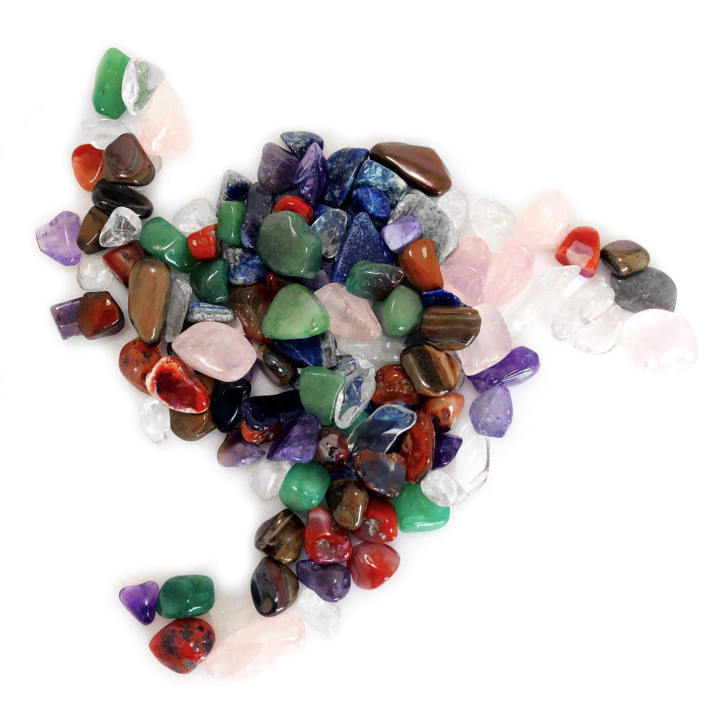 Mina Heal Chakra Stones Collection, Tumbled and Well Polished Healing Crystals/Gemstones (160 g (0.35 lb) Chakra Stones Size 15-25mm)