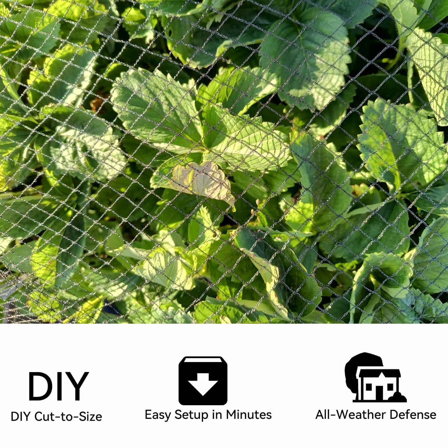 XiHaKey Deer Fence Netting 7.5x65Ft, Heavy Duty 1/2" Mesh Deer & Animal Barrier for Garden, Fruit Trees, Plants Protection - UV Resistant, Reusable with Zip Ties