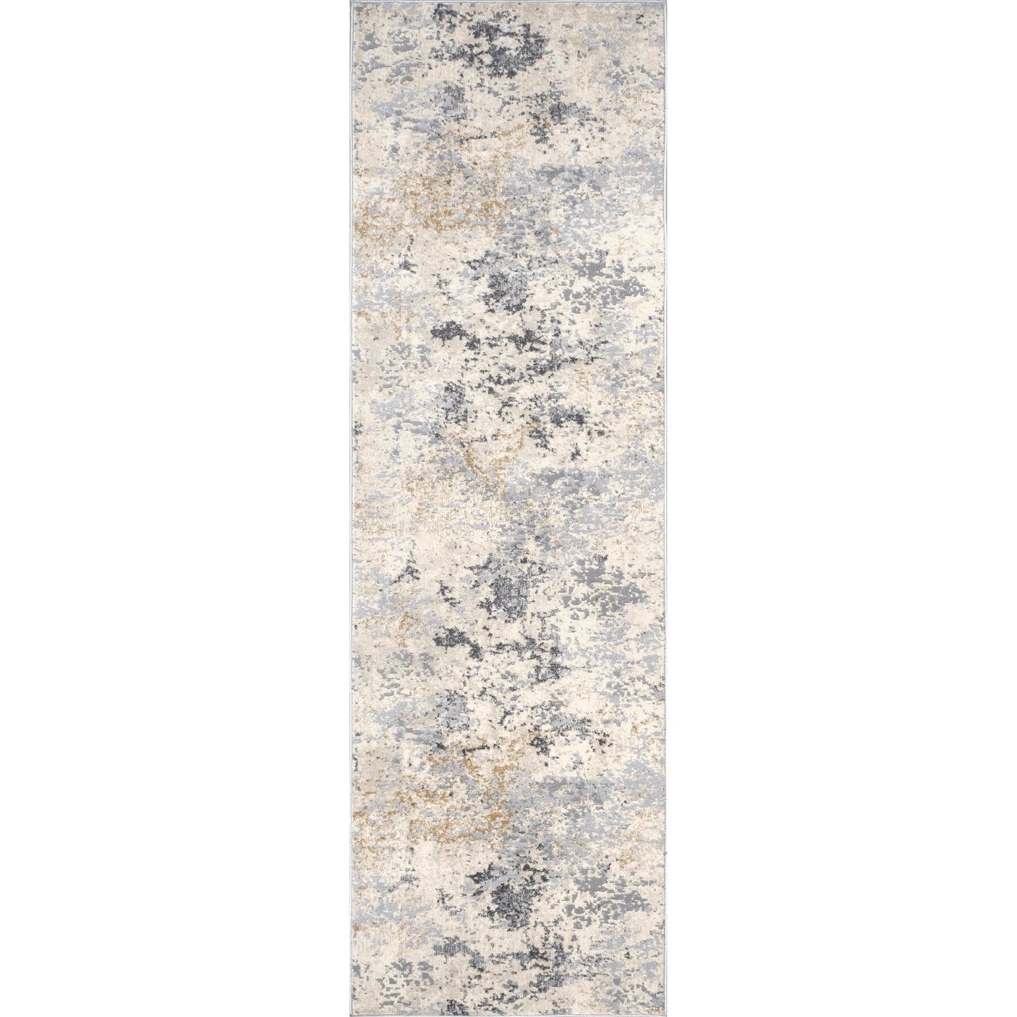 nuLOOM Chastin Modern Abstract Area Rug - 2'6" x 10' Runner Rug Modern/Contemporary Beige/Grey Rugs for Living Room Bedroom Dining Room Entryway Hallway Kitchen