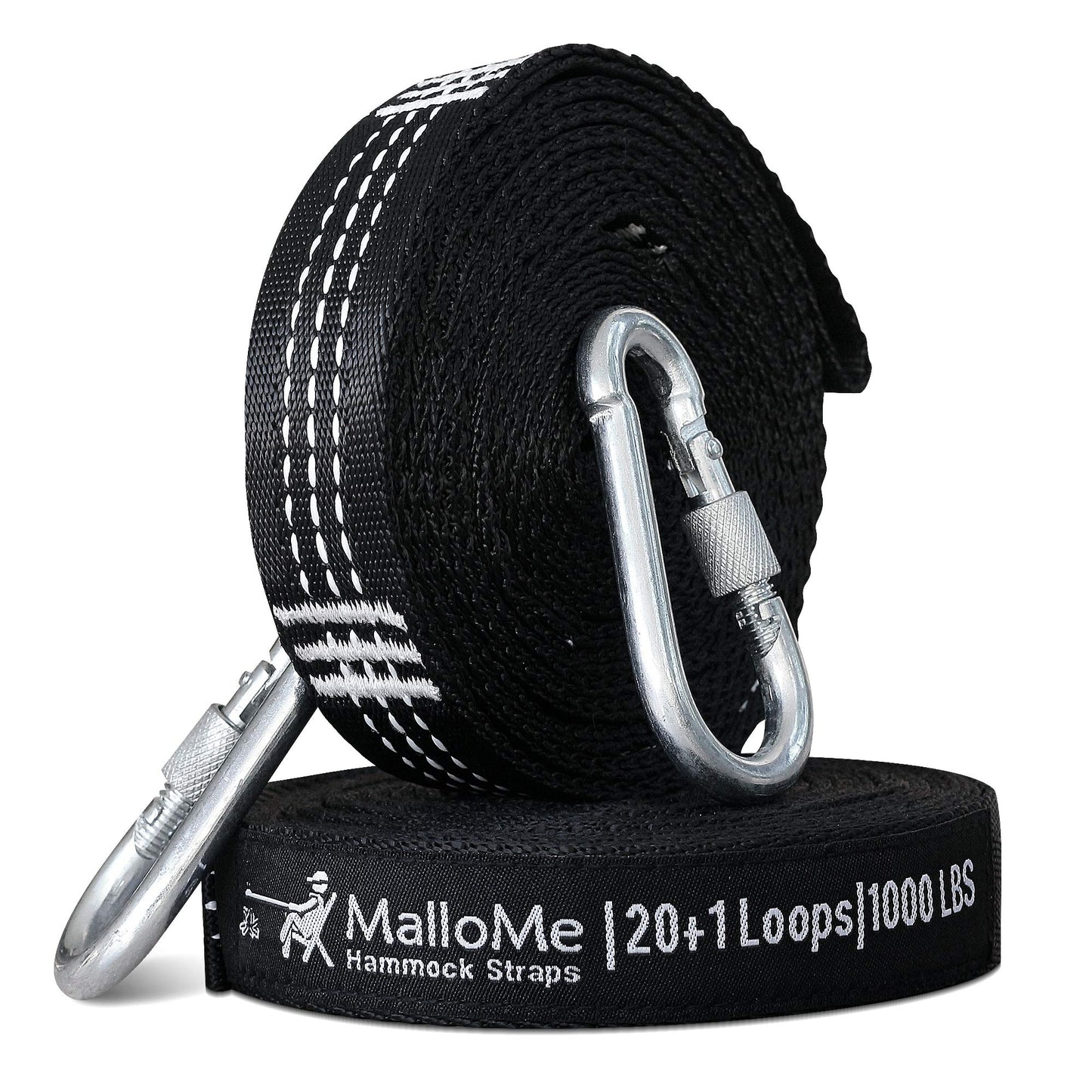 MalloMe Tree Swing Straps & Hammock Straps for Trees – Multi-Purpose Hanging Kit, Heavy Duty Adjustable Tree Strap for Hammocks, Swings & Outdoor Use, Safe for Branch or Between 2 Trees