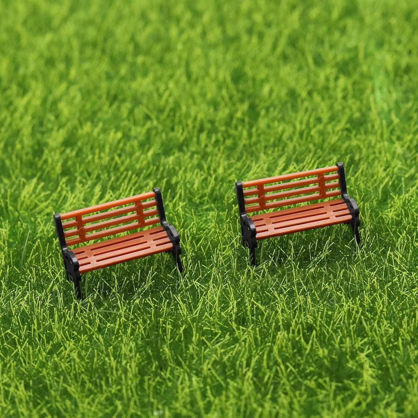 5 Pcs 1:50 Miniature Park Bench 2.8 CM / 1.1 Inch, Tiny Street Seat Chair for Model Train Platform, Architecture Model, Dollhouse & Fairy Garden Micro Landscape Decor