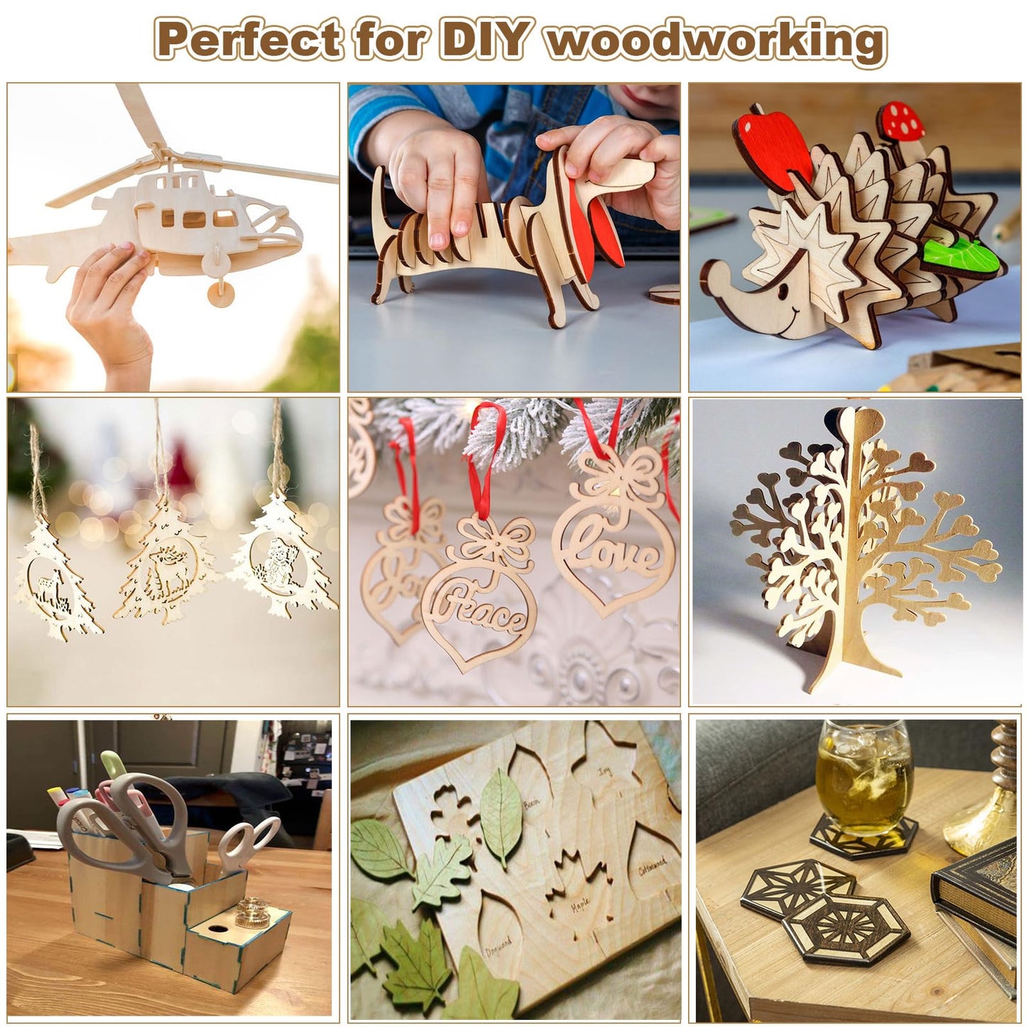 20PCS Basswood Sheets 12x12 Inch Unfinished Square Wood Pieces for Crafting 3mm Plywood Board 1/8" Thin Wooden Sheets Wood Slices Natural Wood Planks for Craft DIY Arts Project Painting Pyrography
