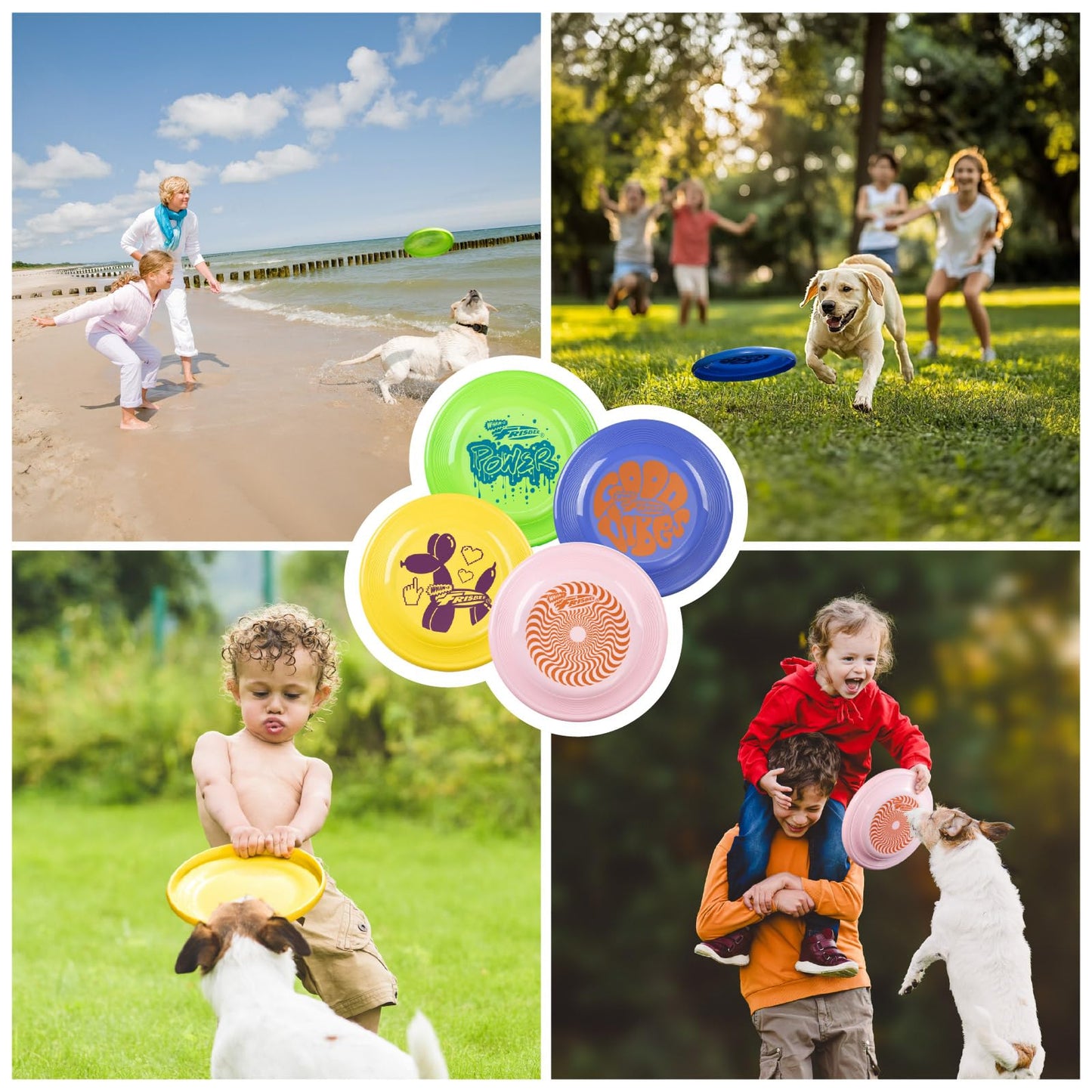 Frisbee Fastback Outdoor Flying Disc for Kids, 9.35 Inch Lightweight Sports Disc, Dog-friendly, for Beach Lawn Backyard Games and Family Fun - 100g