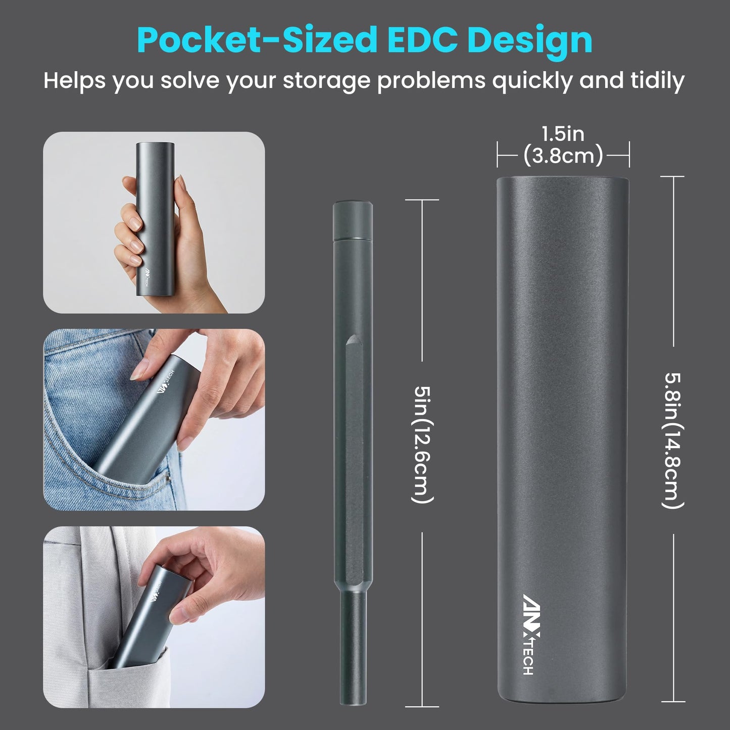 46 in 1 Precision Screwdriver Kit with Magnetic Bits & Metal Case, Compact Repair Tool Kit for Phone, Computer, Laptop, PC, Watch, Glasses, DIY, Drone, Game Console, Robot, Models & Electronics