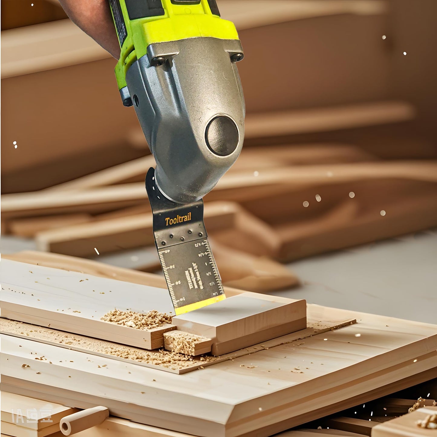 Tooltrail 89PCS Oscillating Tool Blades,Universal Titanium Oscillating Saw Blades for Wood,Plastic and Metal,Multi Tool Blades Kits Fit Dewalt Ryobi Milwaukee Rockwell Fein (89)