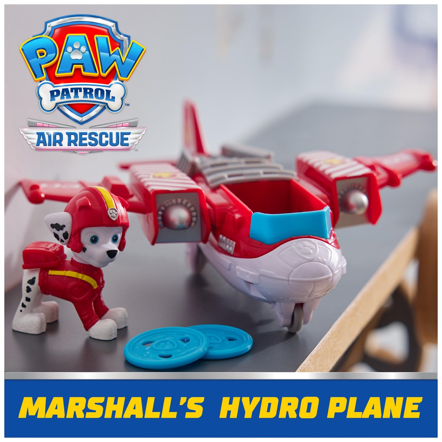 Paw Patrol Air Rescue Marshall Fire Fighter Rescue Plane with Launcher and 2 Bullets, Toys for Boys and Girls Ages 3+