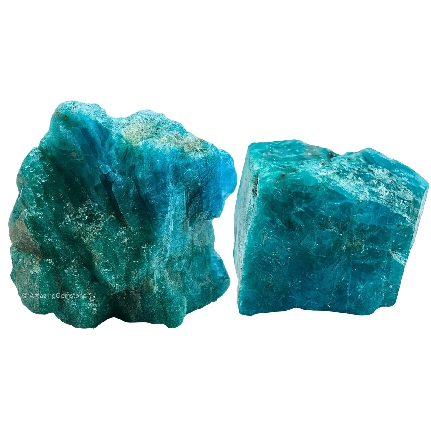 Amazing Gemstone 2 Pieces Green Apatite Raw Crystals and Healing Stones, Natural Rocks for Tumbling and DIY Raw Stones and Crystals