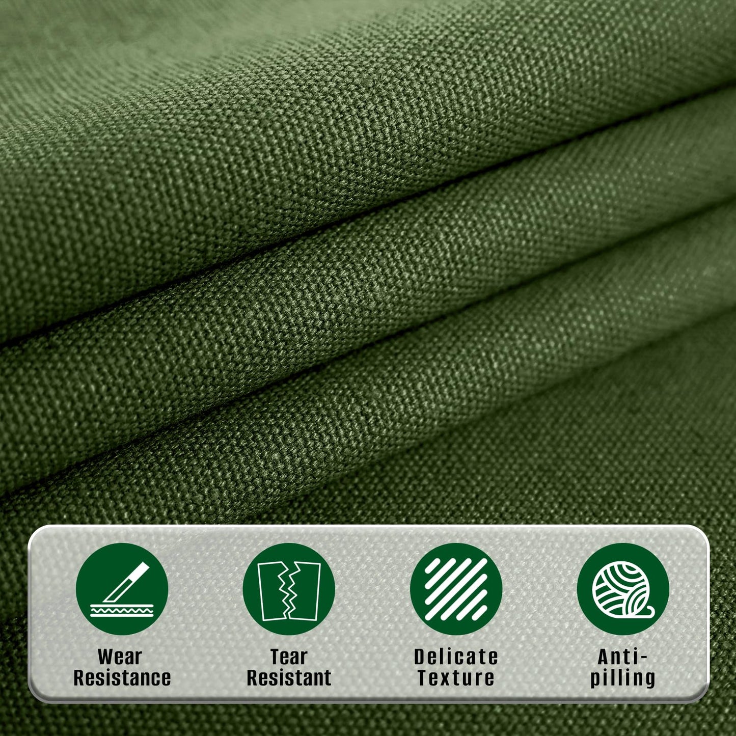 10oz Heavy Duty Cotton Canvas Fabric 60" x 40", Thick Cotton Duck Cloth for Painting, Sewing, Crafts, Tote Bags, Embroidery, Home Decor, Drop Cloth (Hunter Green)