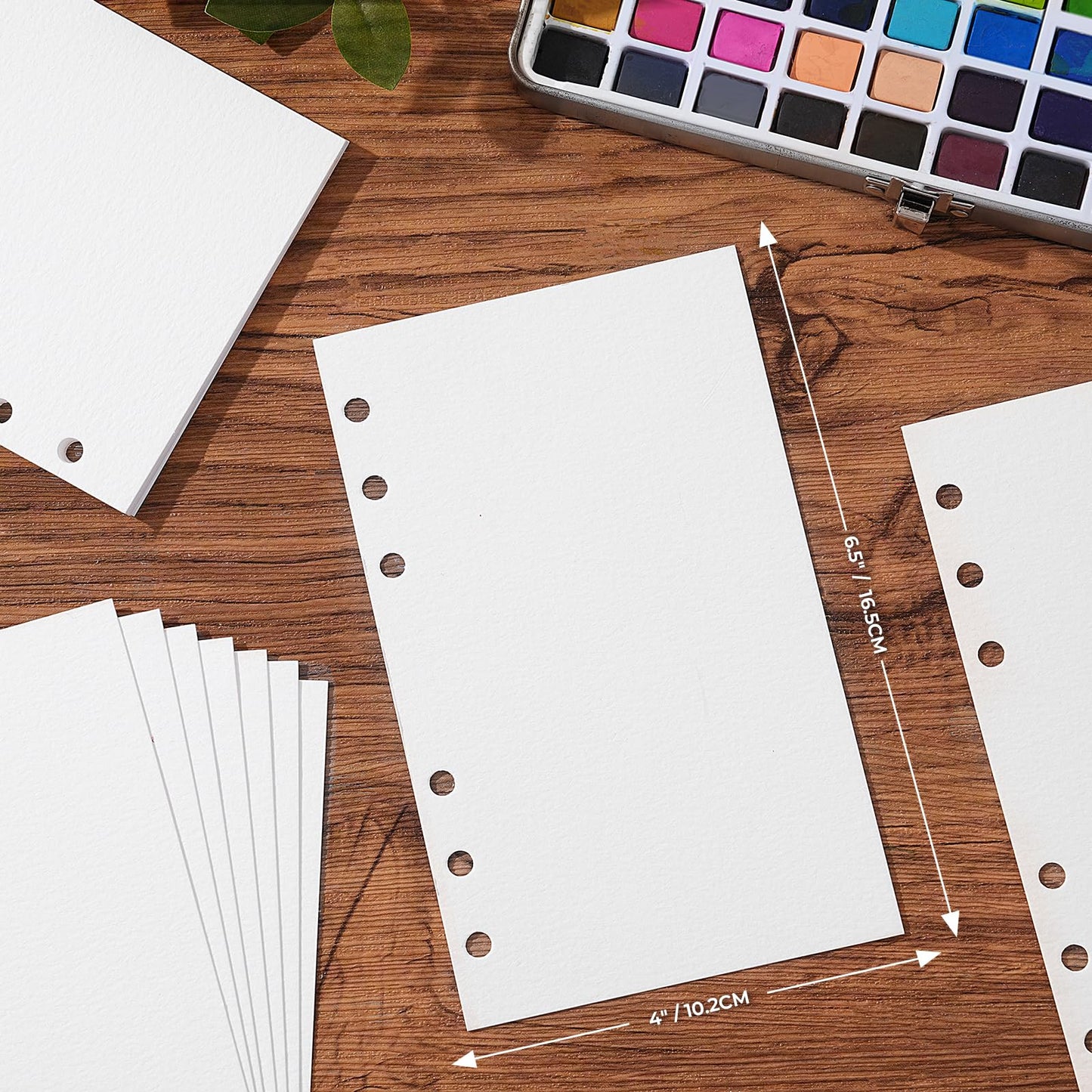 Fuumuui Watercolor Sketchbook Paper Refill - 20 Sheets 140 LB (300 GSM) Cold Pressed, Acid-Free Cotton Paper for Painting, Drawing, Art Journaling, Sketchbook As Travel Notebook - 4 x 6.5 inches
