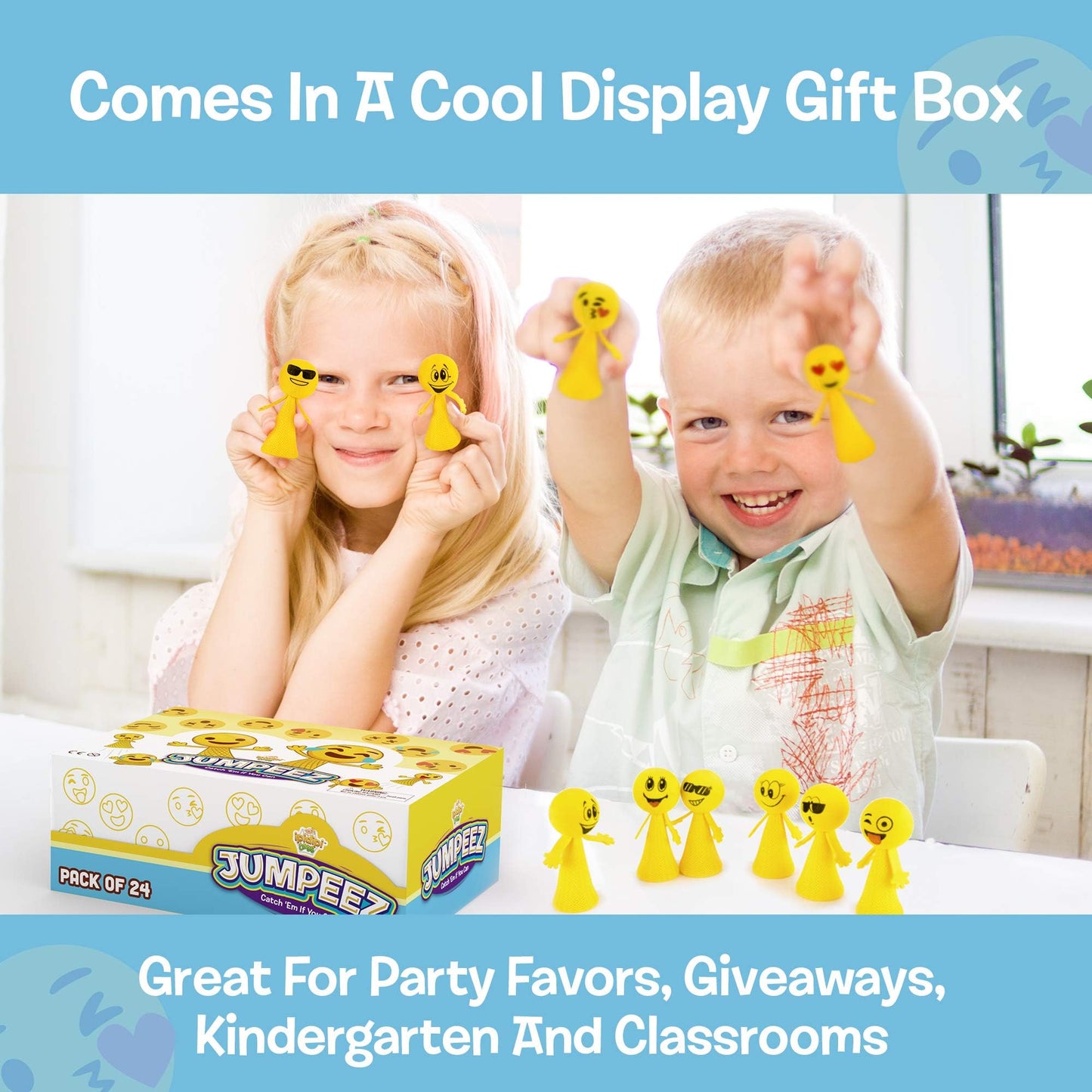 IPIDIPI TOYS Jumpeez Rocket Poppers – 24-Pack Spring Launcher Toys for Kids – Birthday Party Favors, Goodie Bag Stuffers, Classroom Prizes for Boys & Girls