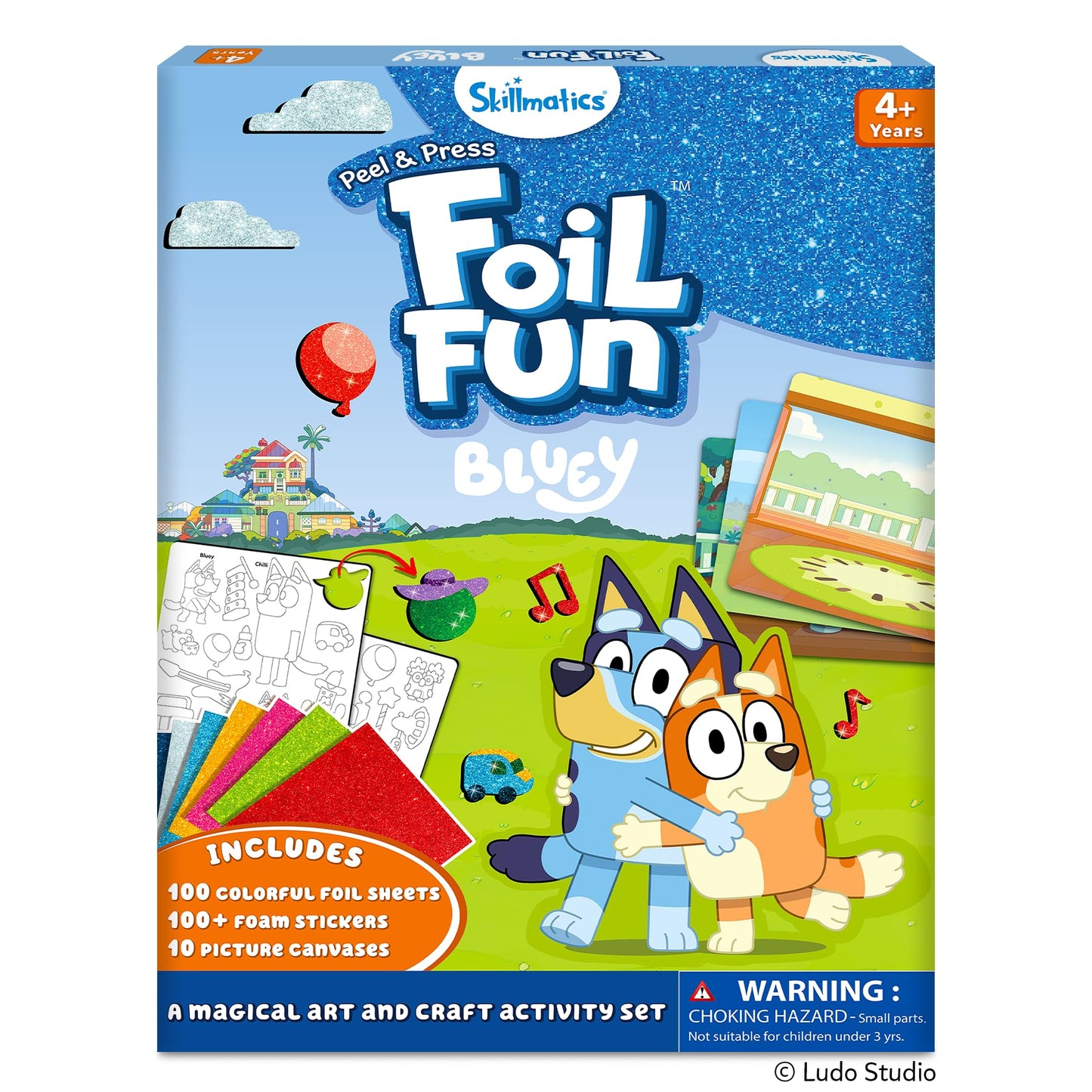 Skillmatics Bluey Foil Fun - Mess-Free Art & Craft Kits for Kids, DIY Creative Activity, Travel Toys, Gifts for Girls & Boys Ages 4, 5, 6, 7, 8 and Up