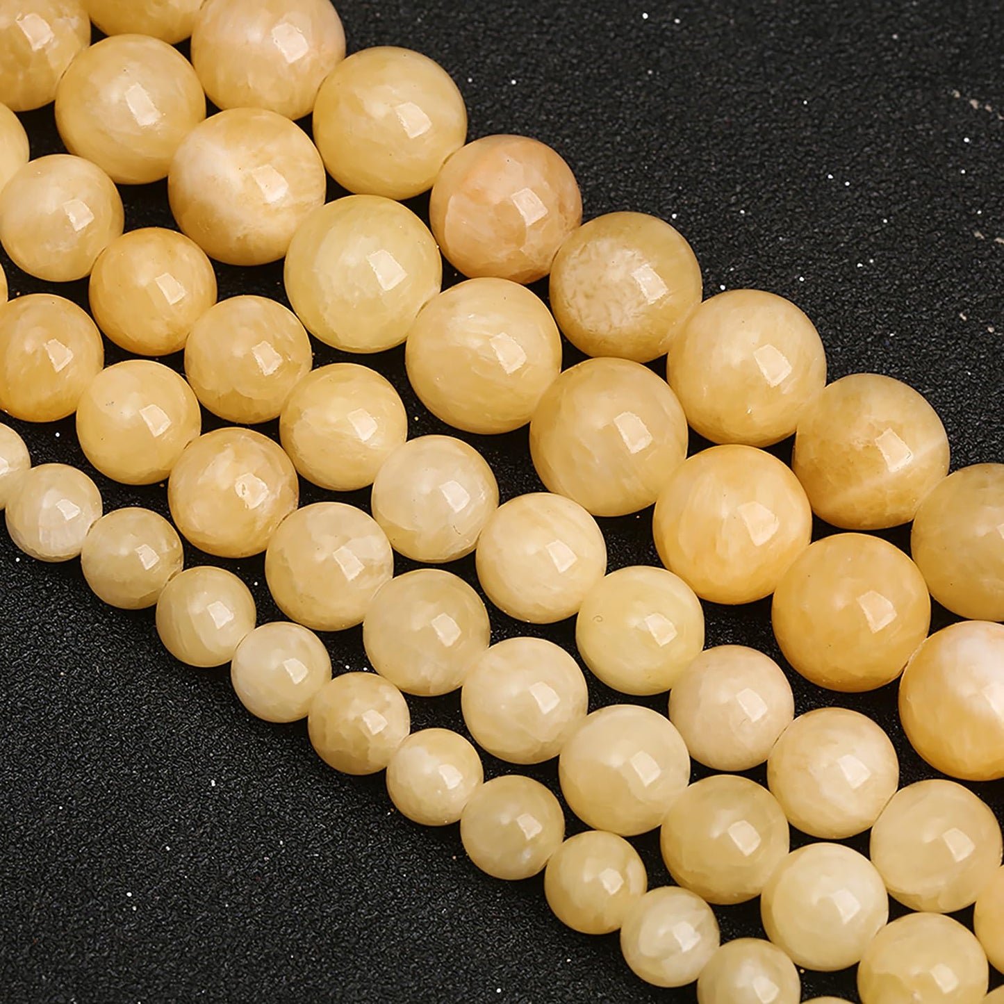 6MM 60PCS Natural Stone Yellow Calcite Beads for Jewelry Making DIY Bracelet