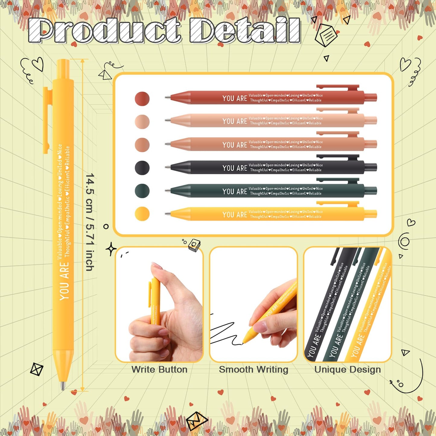 Eaasty 15 Sets Volunteer Appreciation Gifts Sets Ballpoint Pens Bulk Inspirational Notebooks with Bags for Social Volunteer Appreciation Month Employee Supplies