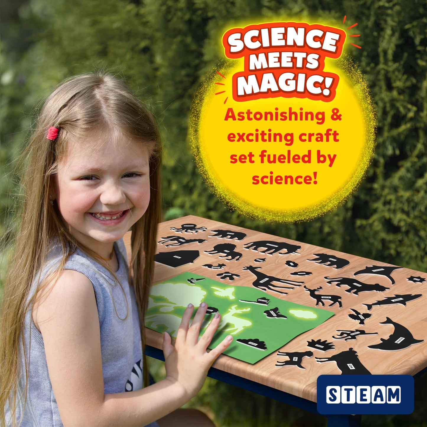 Skillmatics Sun Paper Art Kit - STEM Craft Kit for Kids with Decorative Paper, Stencils & Markers, Create with Sunlight, Mess-Free, Indoor Fun, Gifts for Ages 4, 5, 6, 7, 8, 9, 10, 11, 12