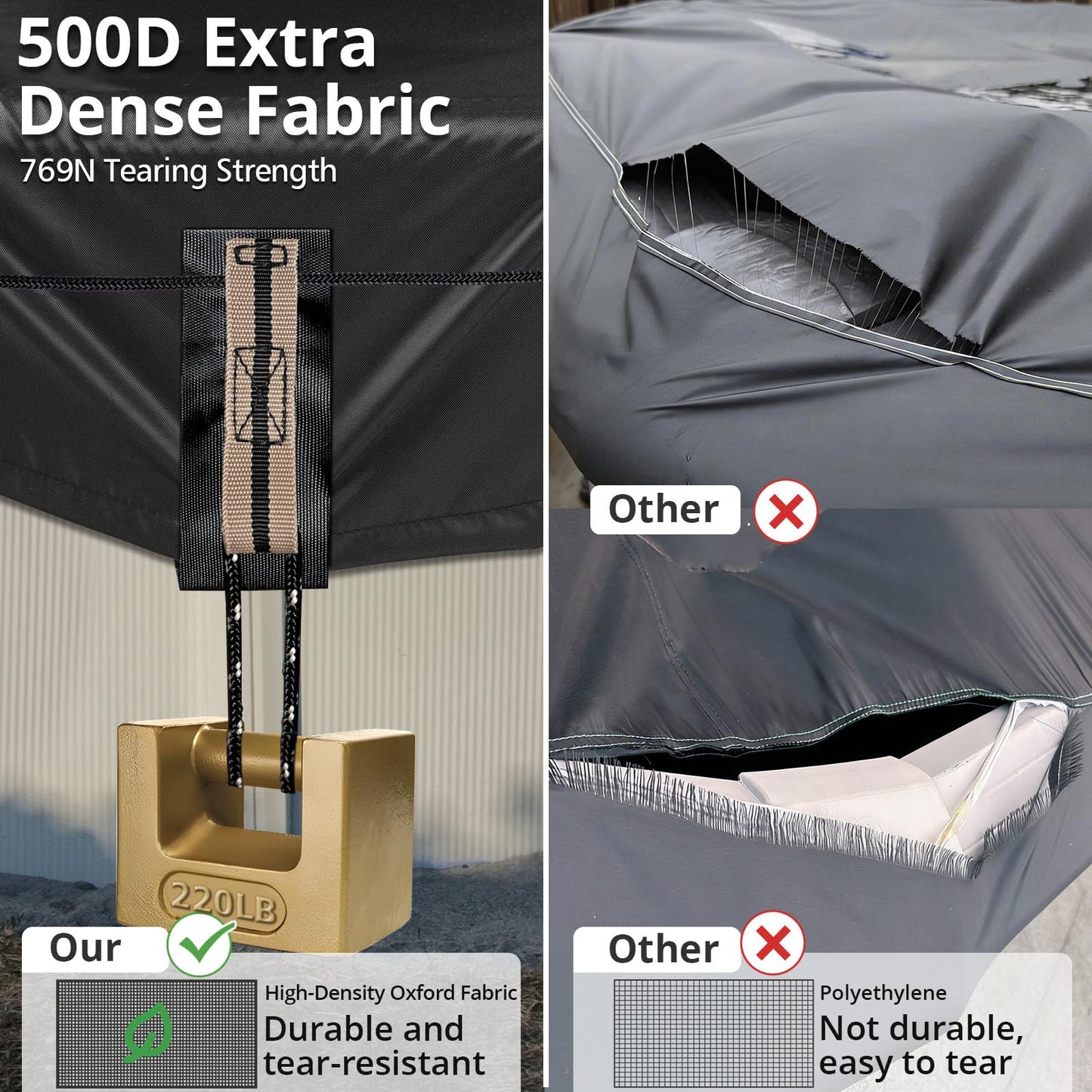 QH.HOME 10x16ft Oval Pool Cover,[Ultimate Windproof & Tear-Resistant Fabric],Snug Fit with Patented Ratchet & Weight Rings,Solar Pool Cover for Above Ground Pools, Blocks Leaves &Waterproof